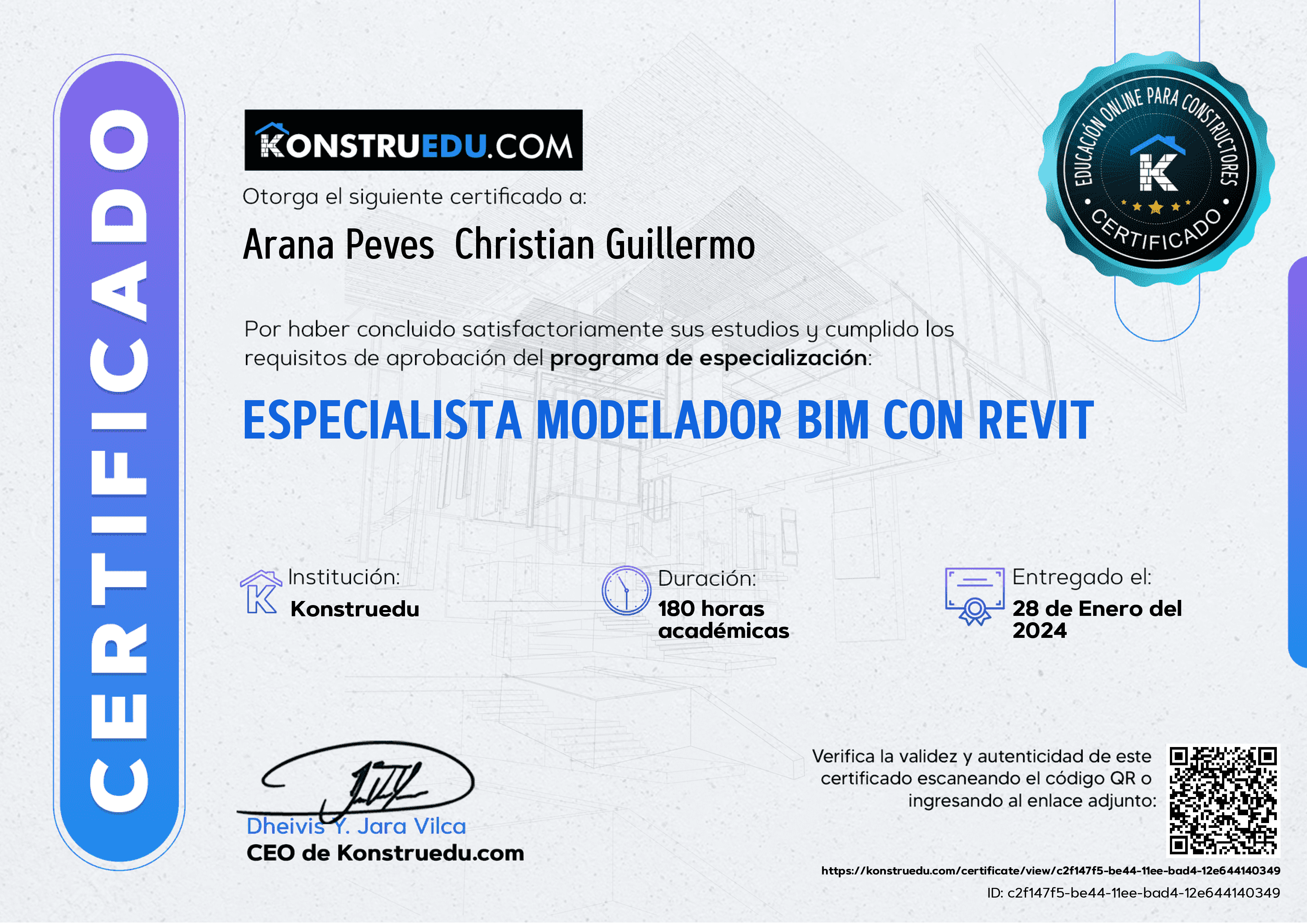 Credencial de Especialista Modelador BIM