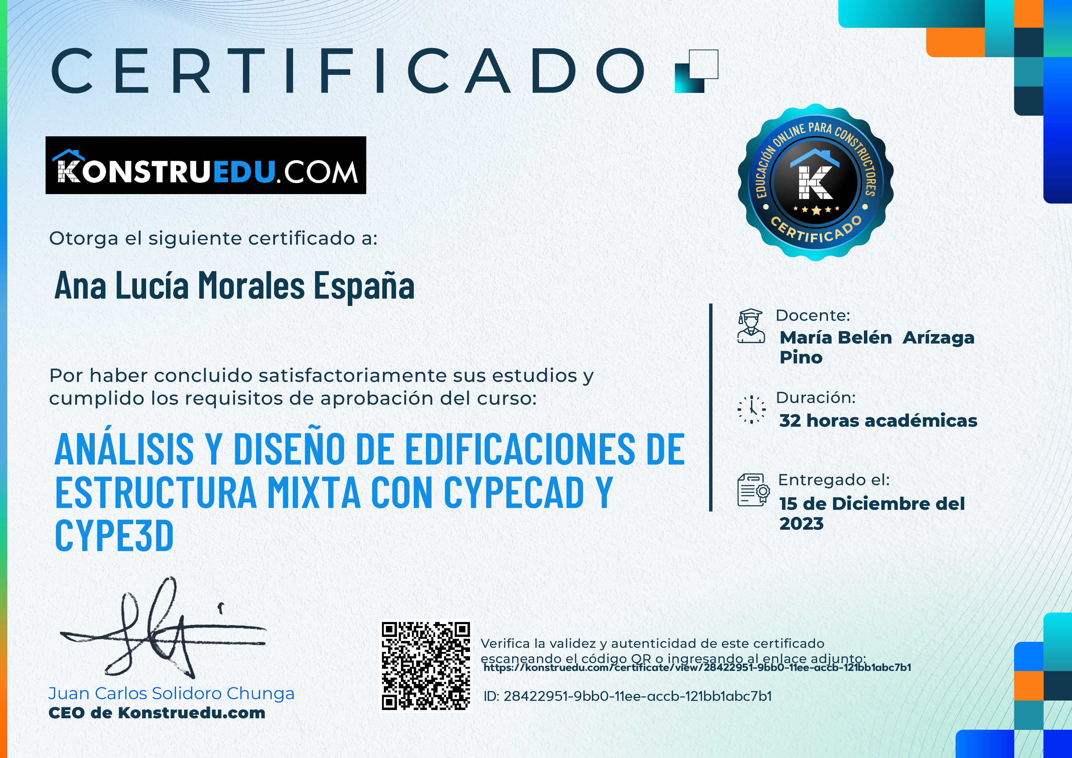 Credencial de Análisis y diseño de edificaciones de estructura mixta con Cypecad y Cype3D