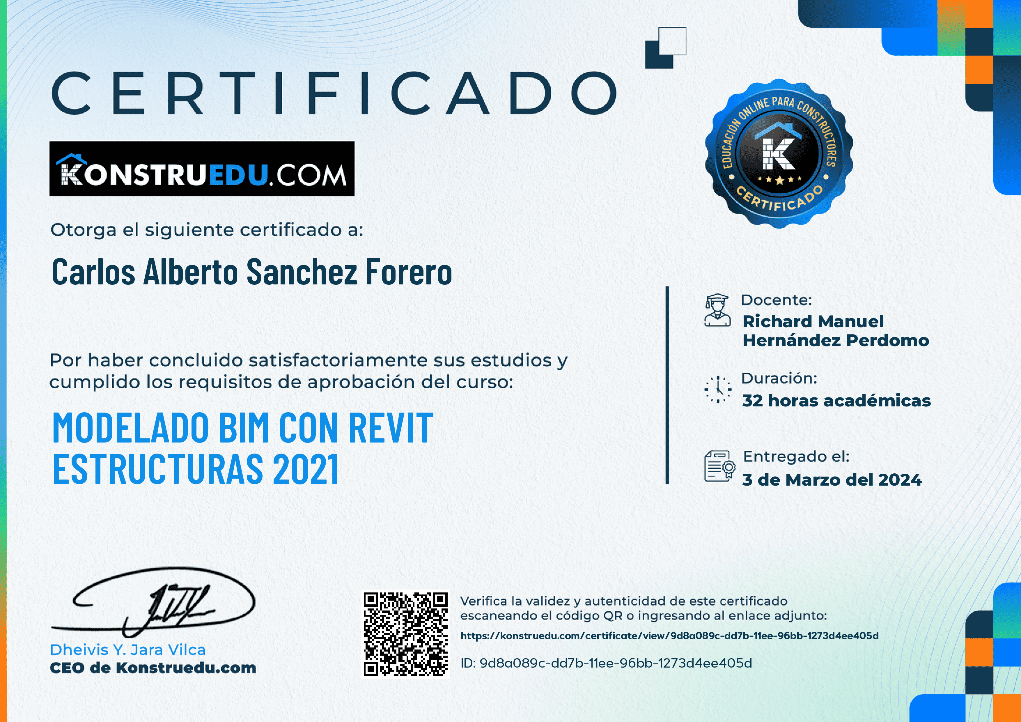 Credencial de Modelado BIM con Revit Estructuras 2021