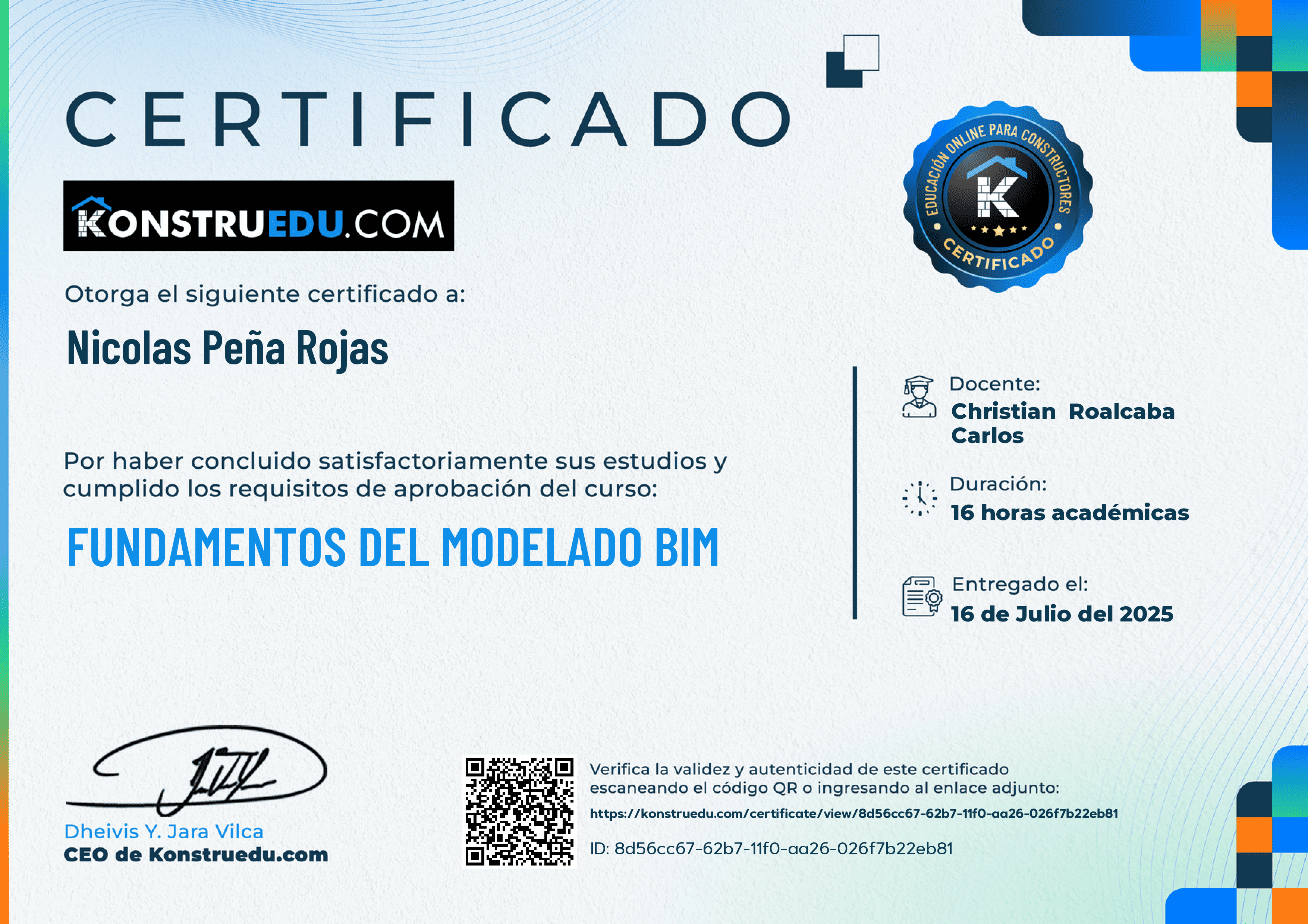 Credencial de Fundamentos del modelado BIM