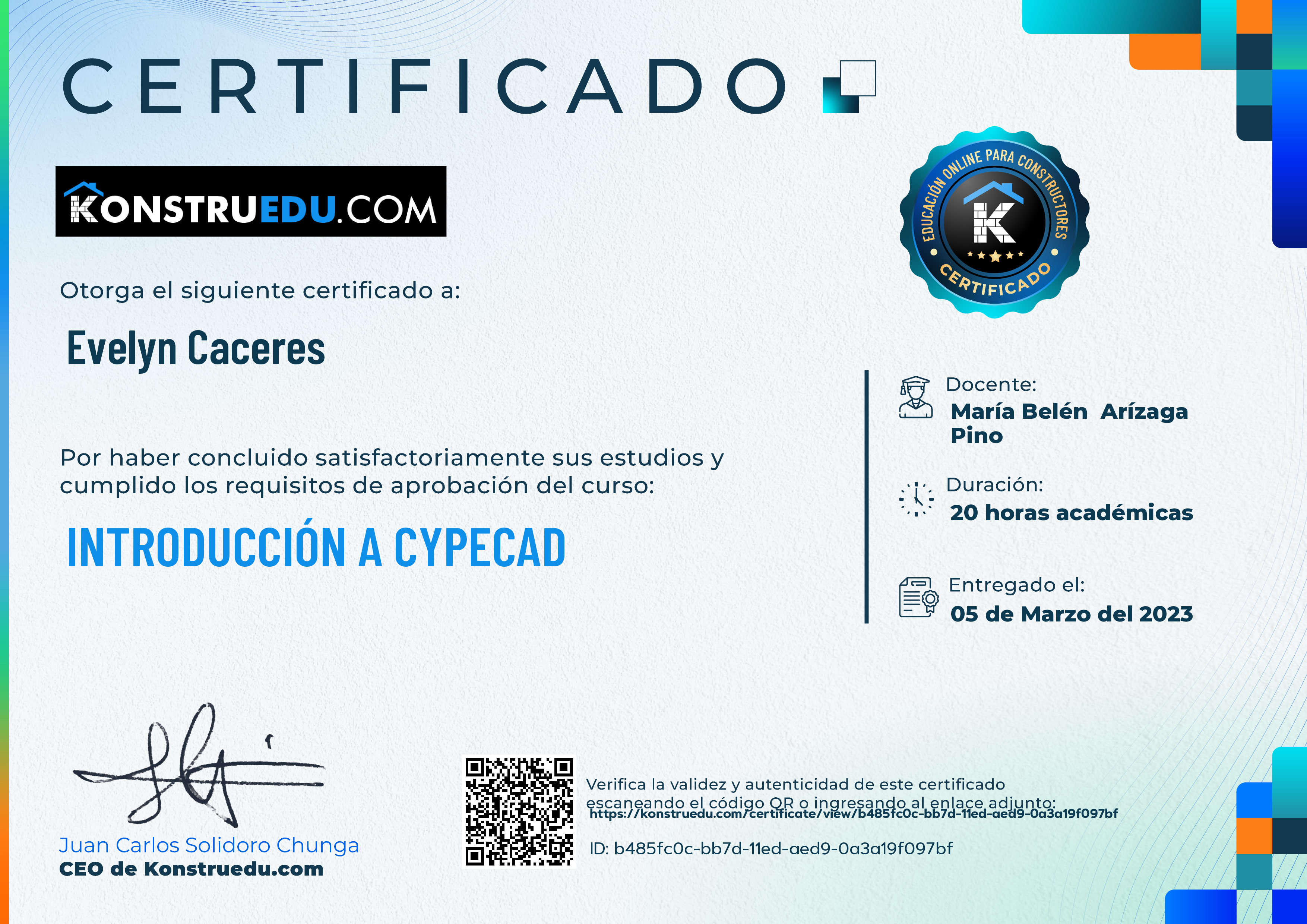 Credencial de Introducción a Cypecad