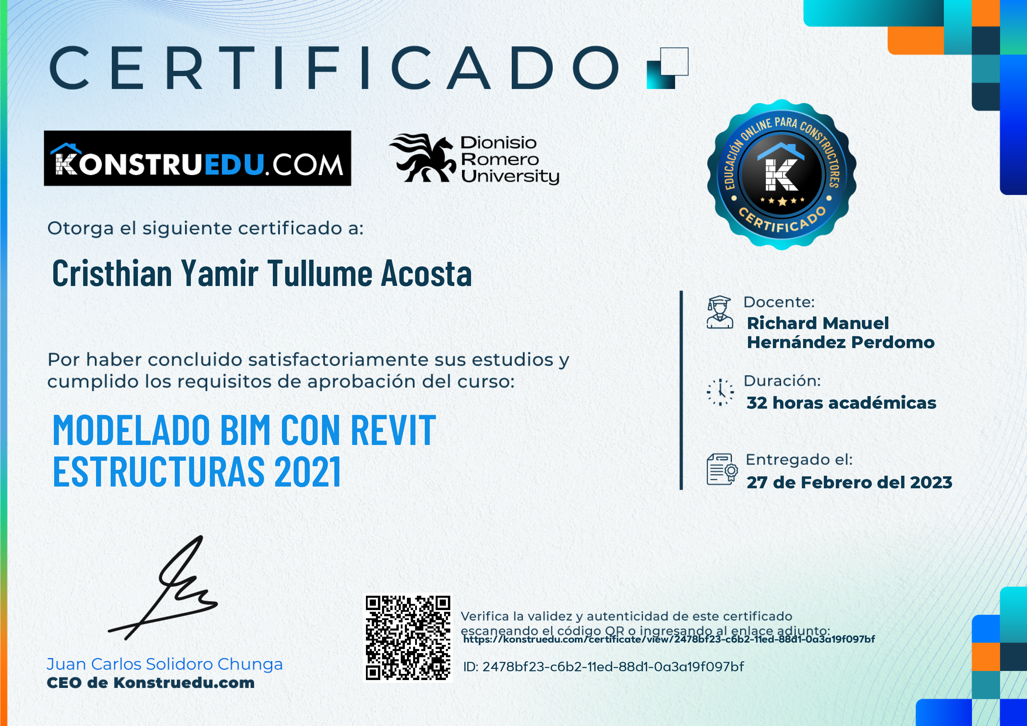 Credencial de Modelado BIM con Revit Estructuras 2021