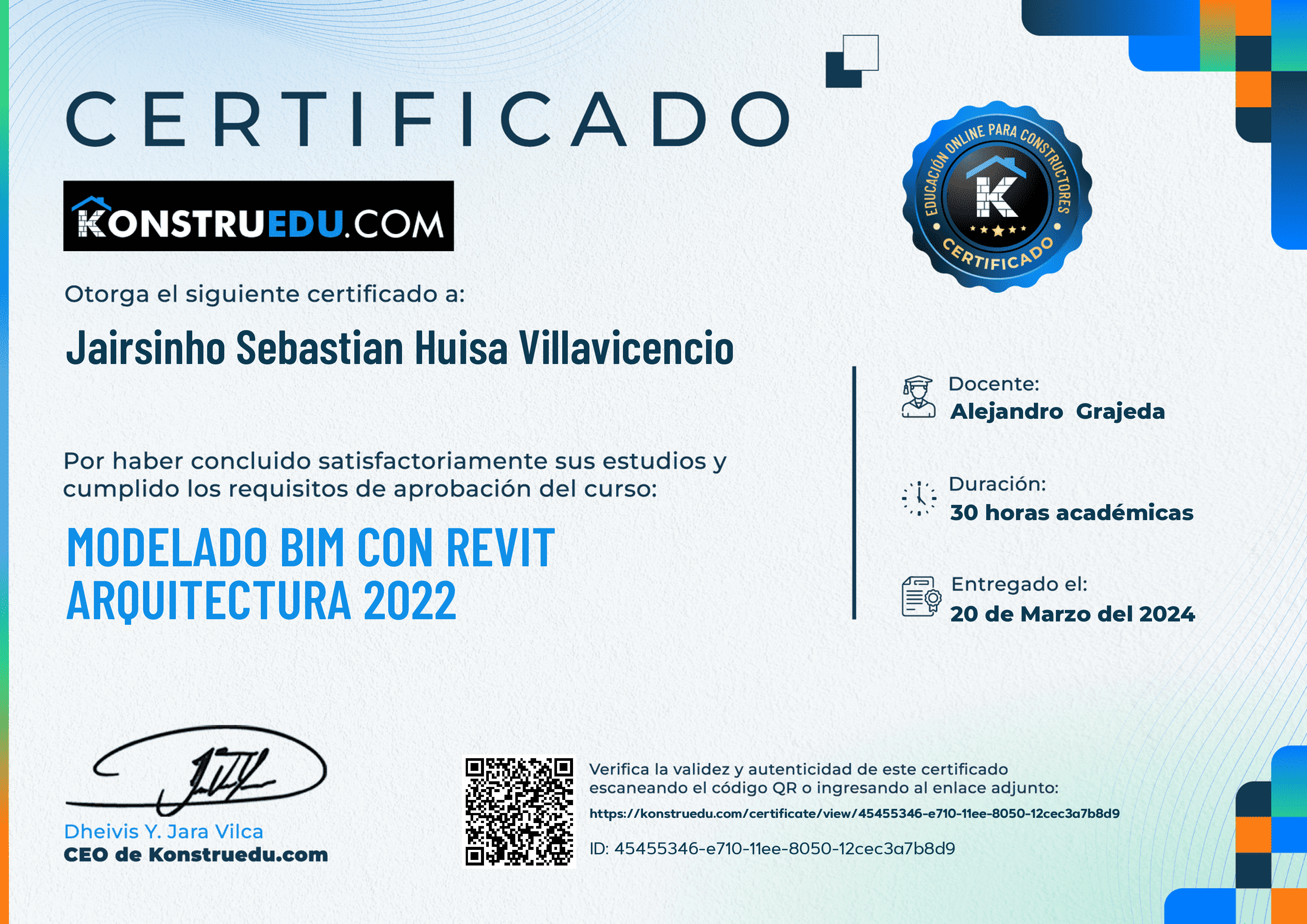 Credencial de Modelado BIM con Revit Arquitectura 2022