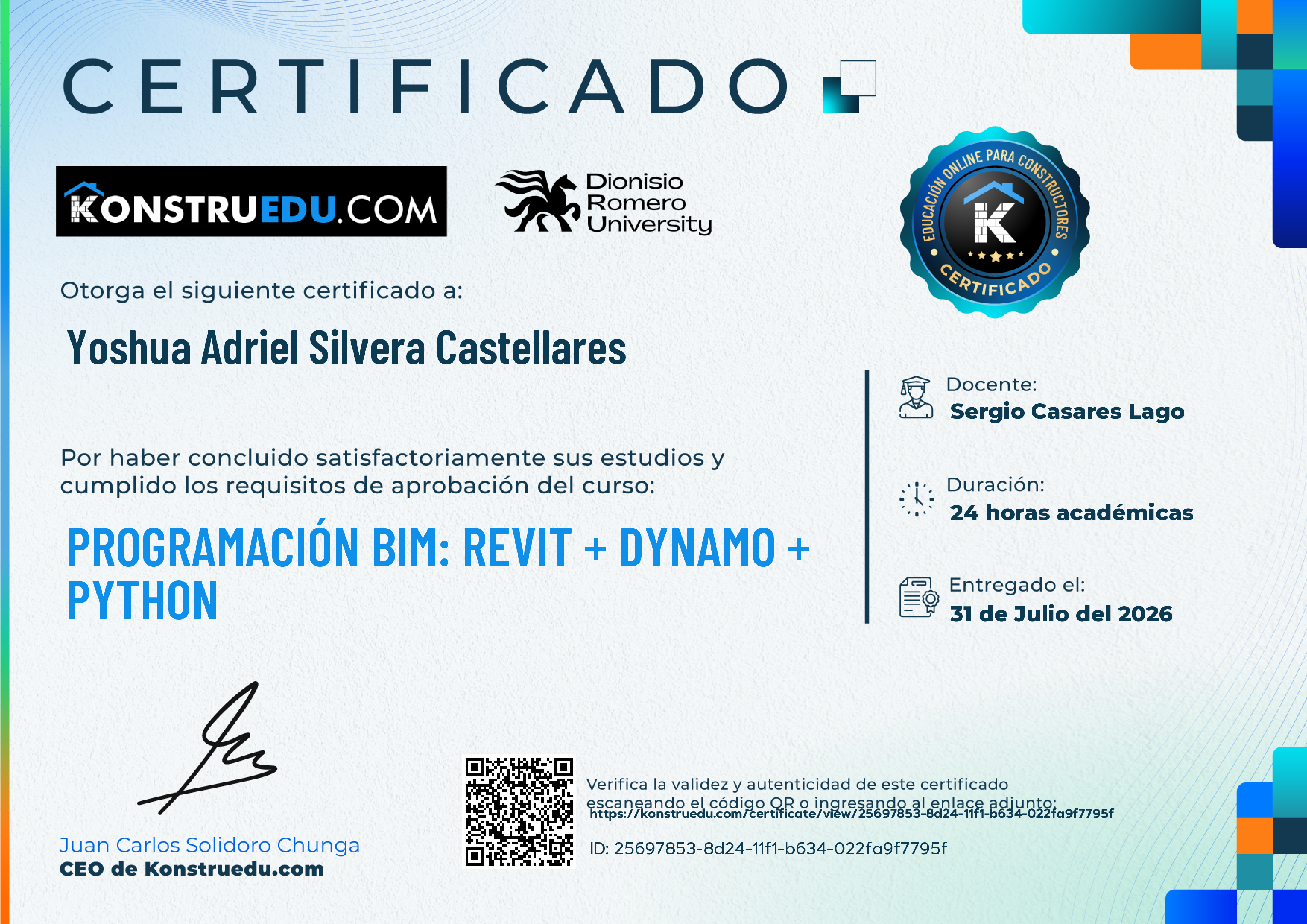 Credencial de Programación BIM: Revit + Dynamo + Python