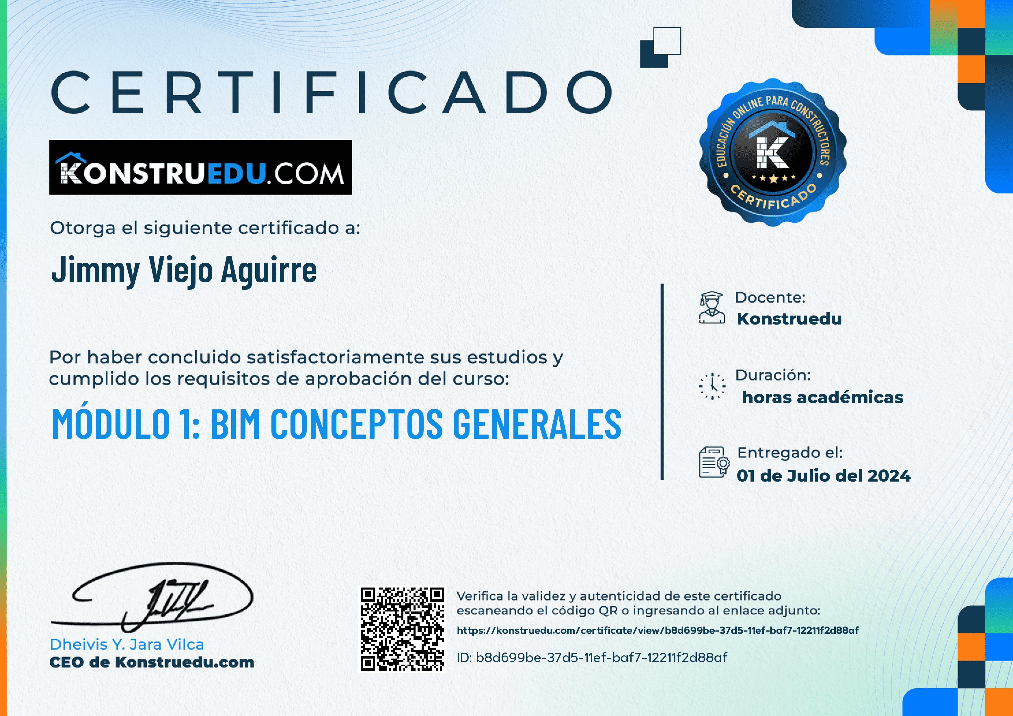 Credencial de Módulo 1: BIM Conceptos Generales