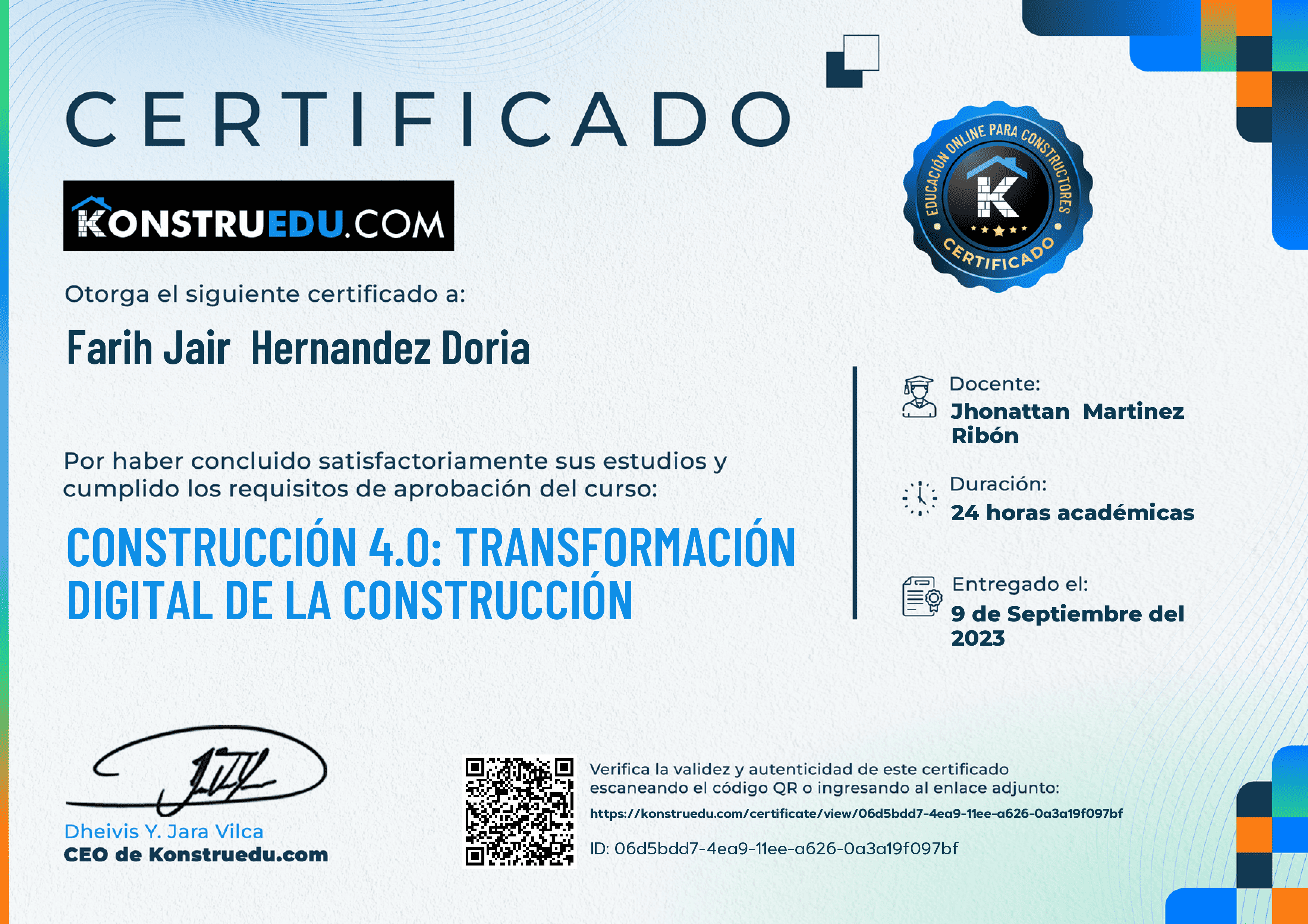 Credencial de Construcción 4.0: Transformación digital de la construcción