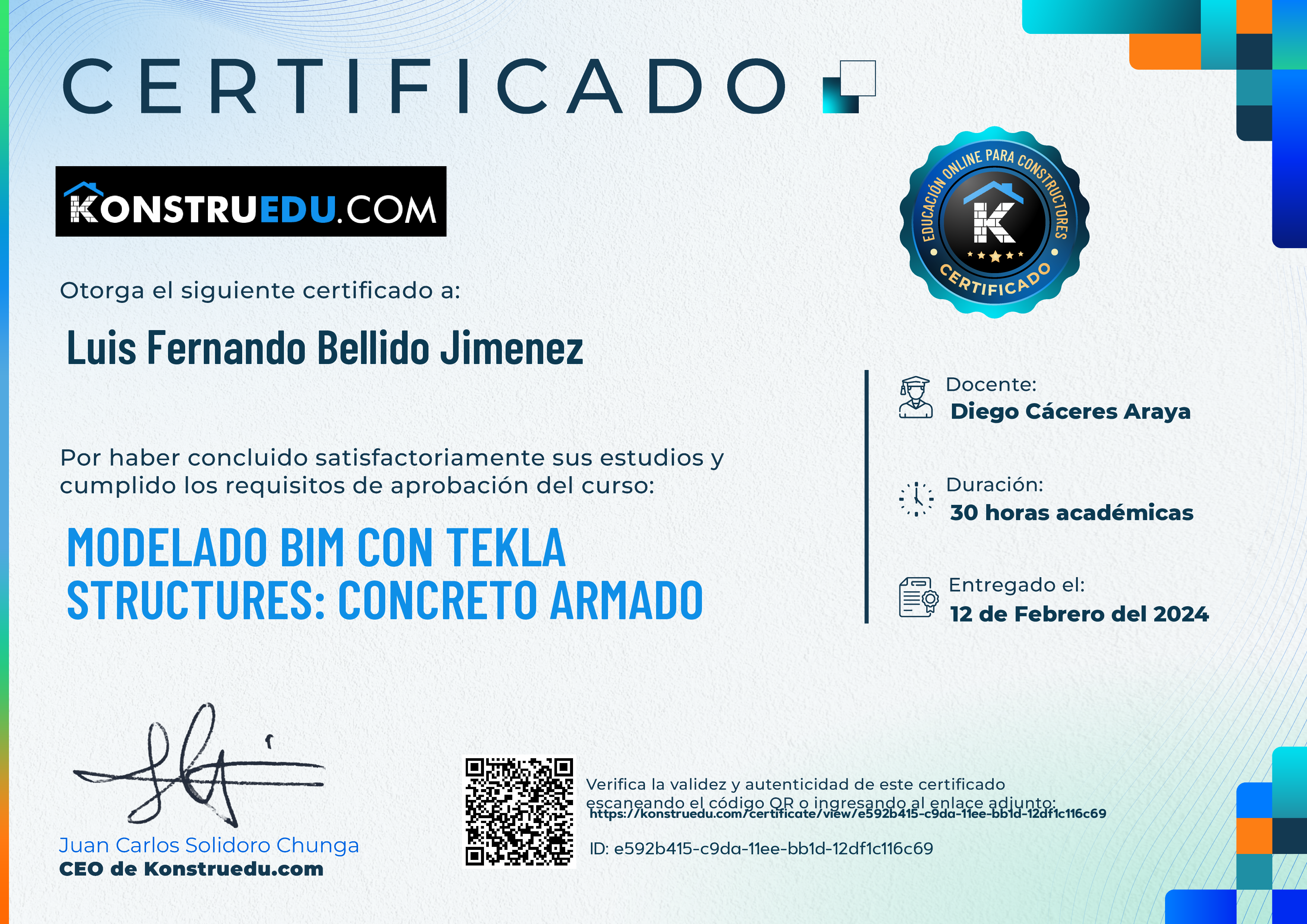 Credencial de Modelado BIM con Tekla Structures: Concreto Armado