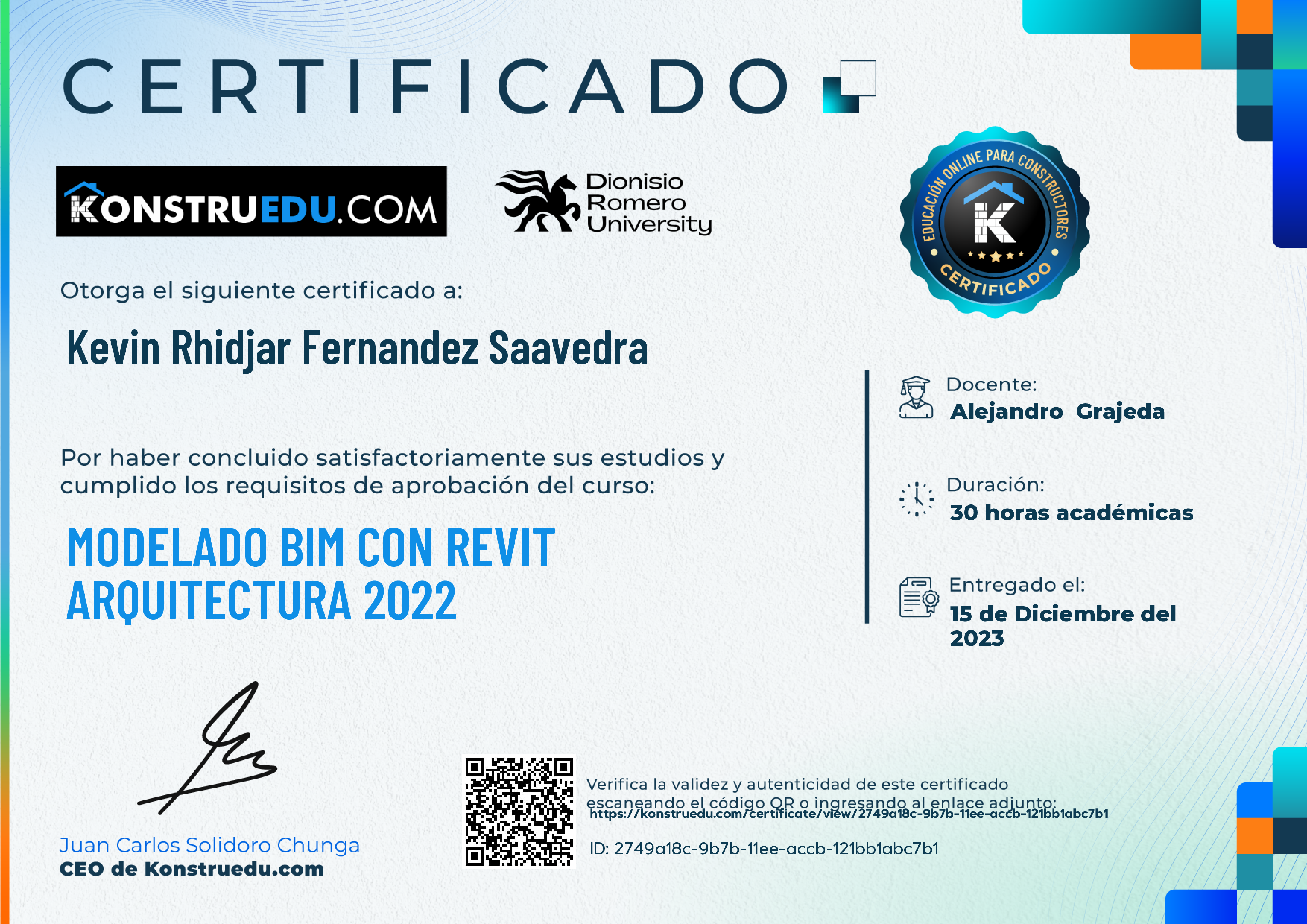 Credencial de Modelado BIM con Revit Arquitectura 2022