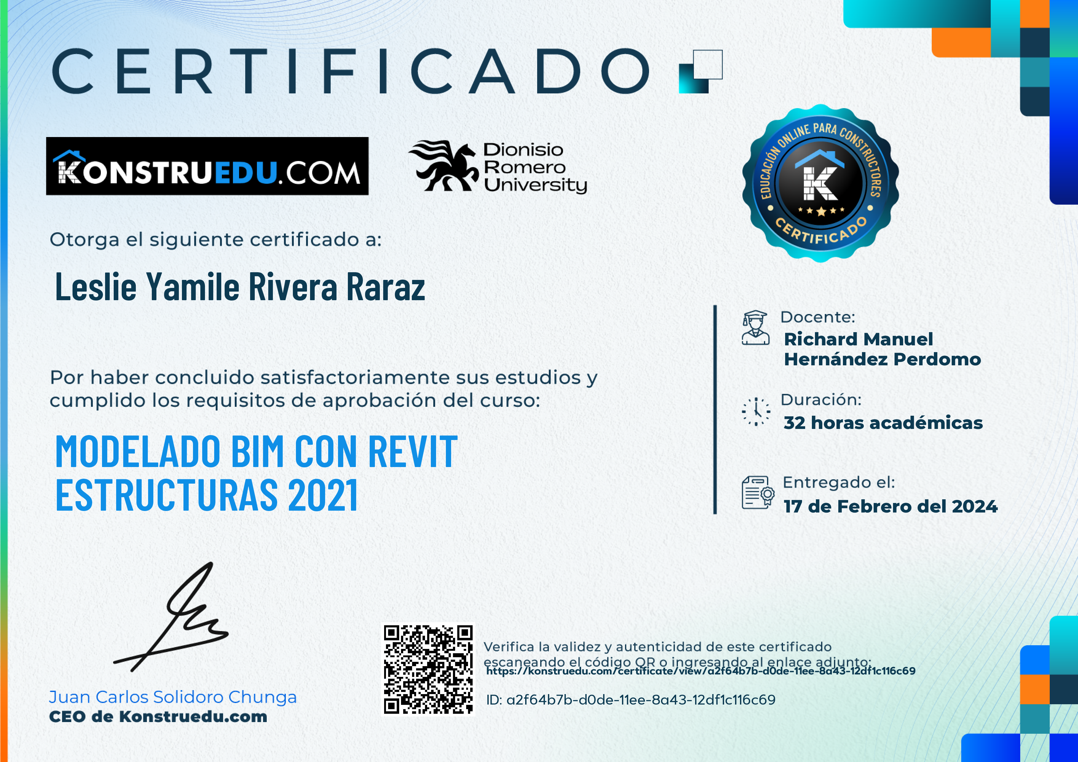 Credencial de Modelado BIM con Revit Estructuras 2021