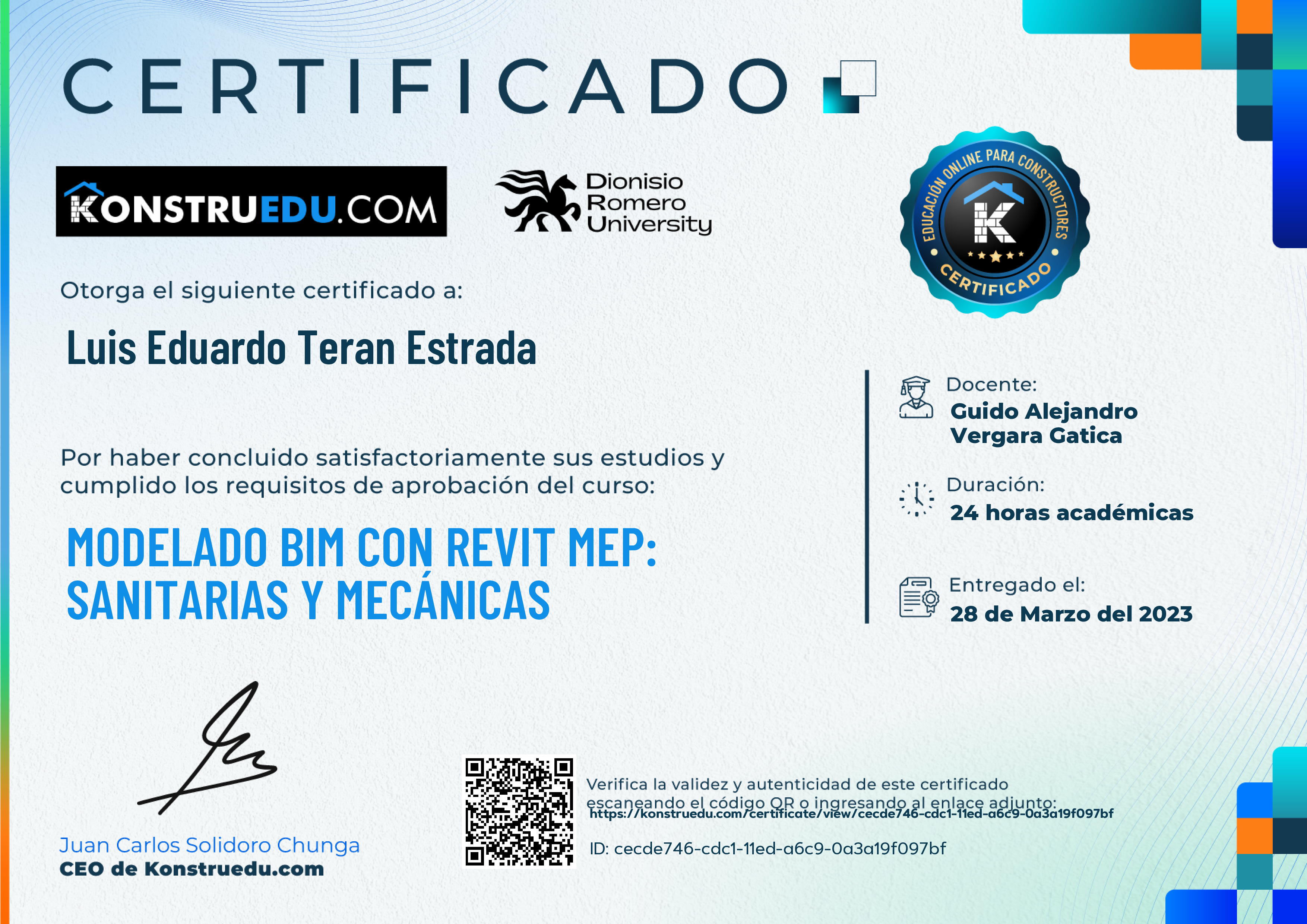 Credencial de Modelado BIM con Revit MEP: Sanitarias y Mecánicas