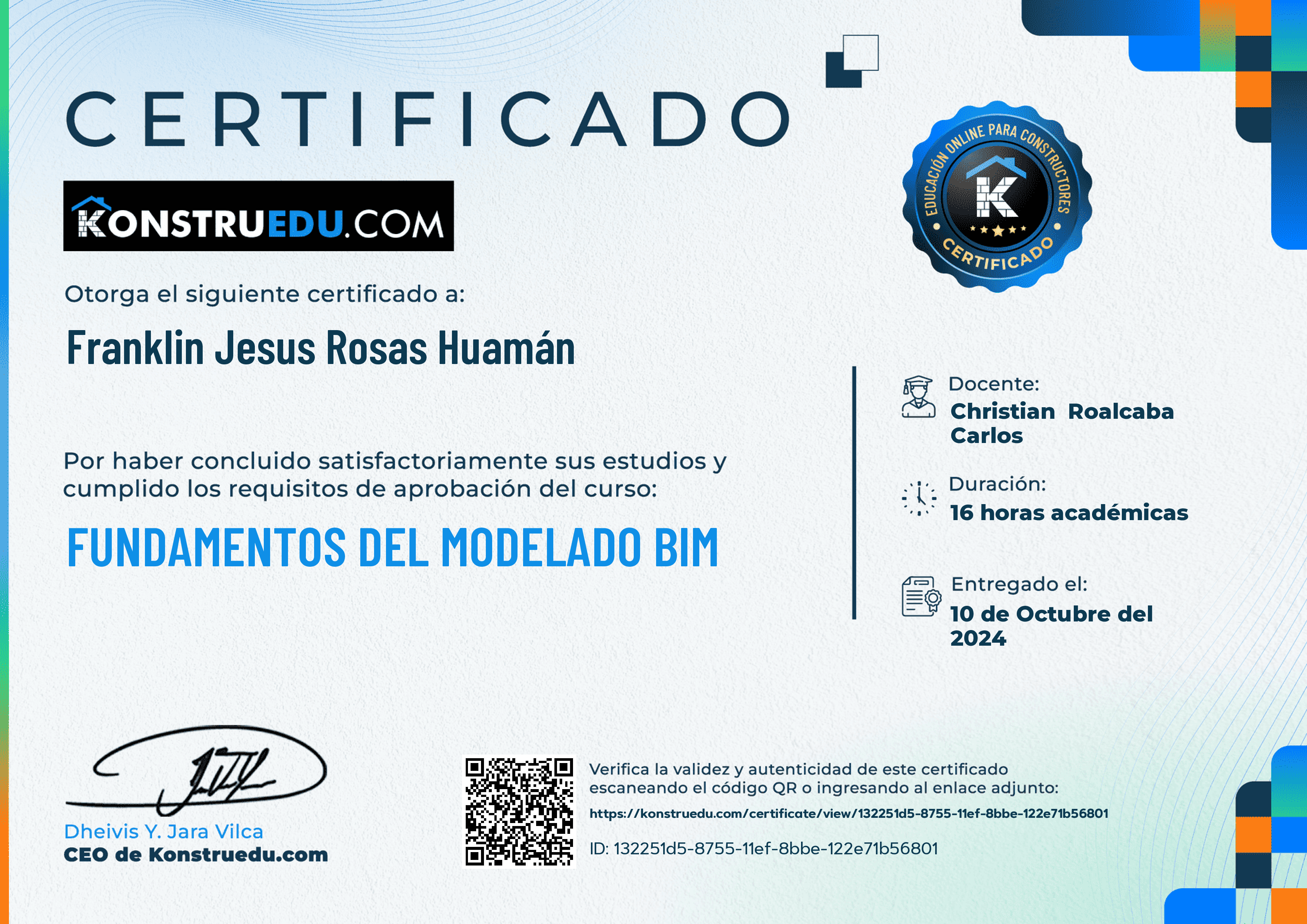 Credencial de Fundamentos del modelado BIM