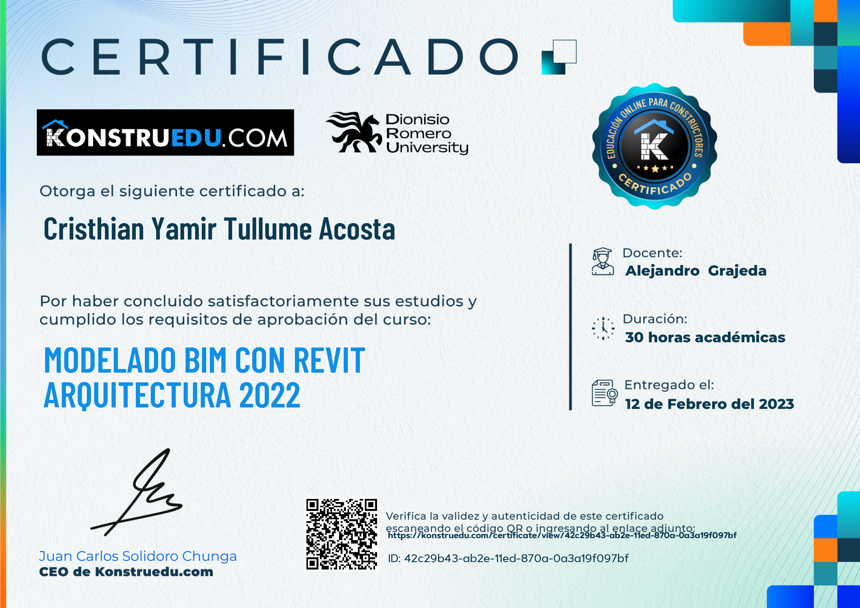 Credencial de Modelado BIM con Revit Arquitectura 2022