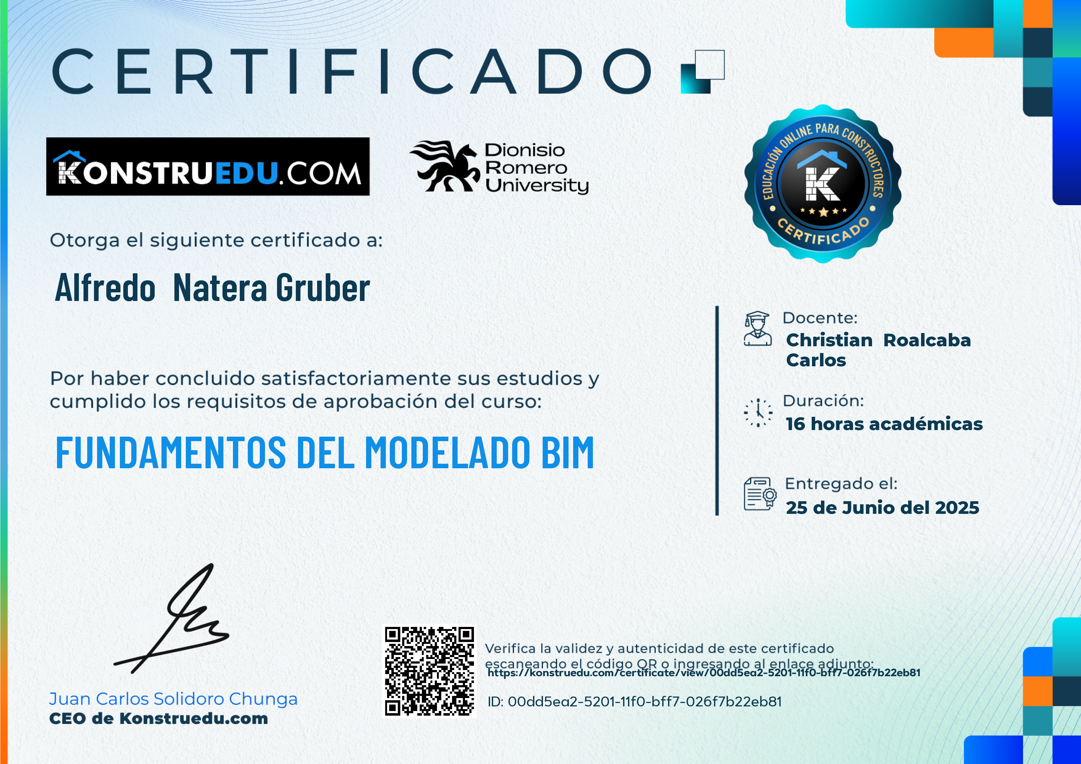 Credencial de Fundamentos del modelado BIM