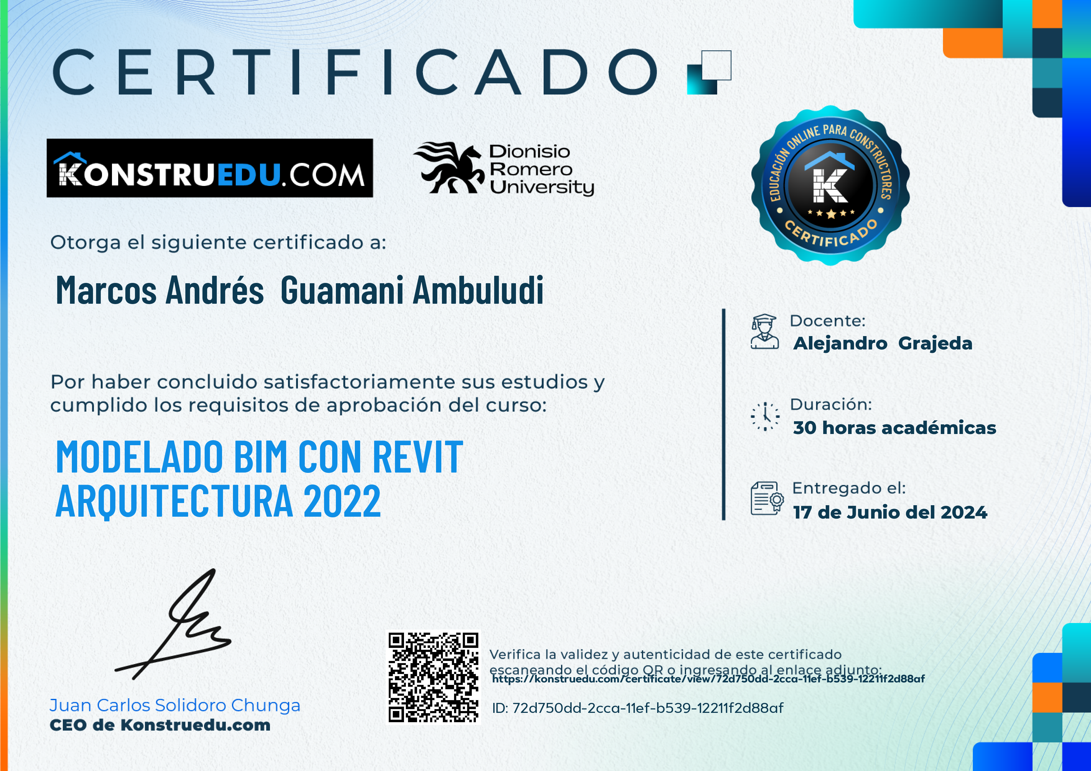 Credencial de Modelado BIM con Revit Arquitectura 2022
