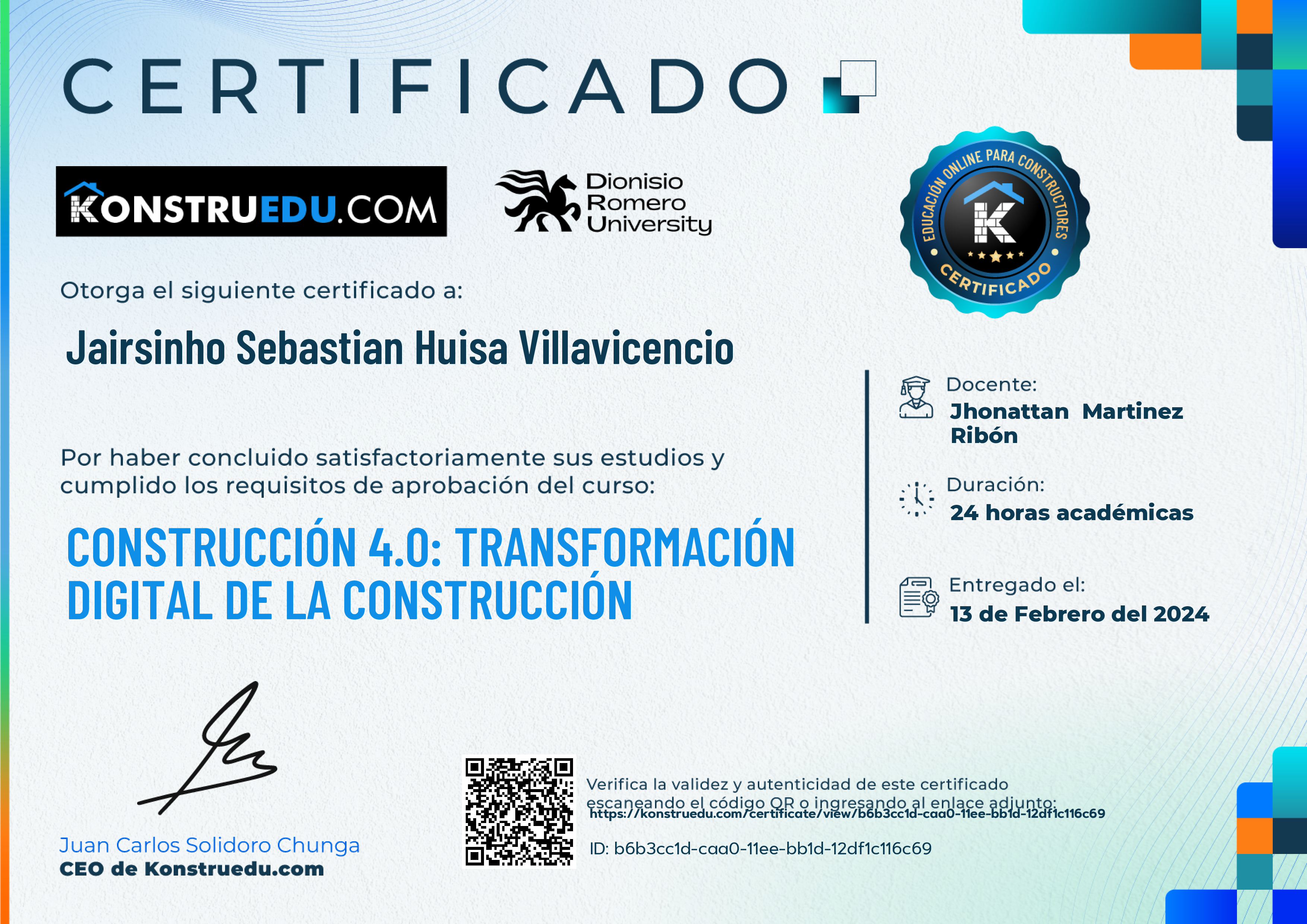 Credencial de Construcción 4.0: Transformación digital de la construcción