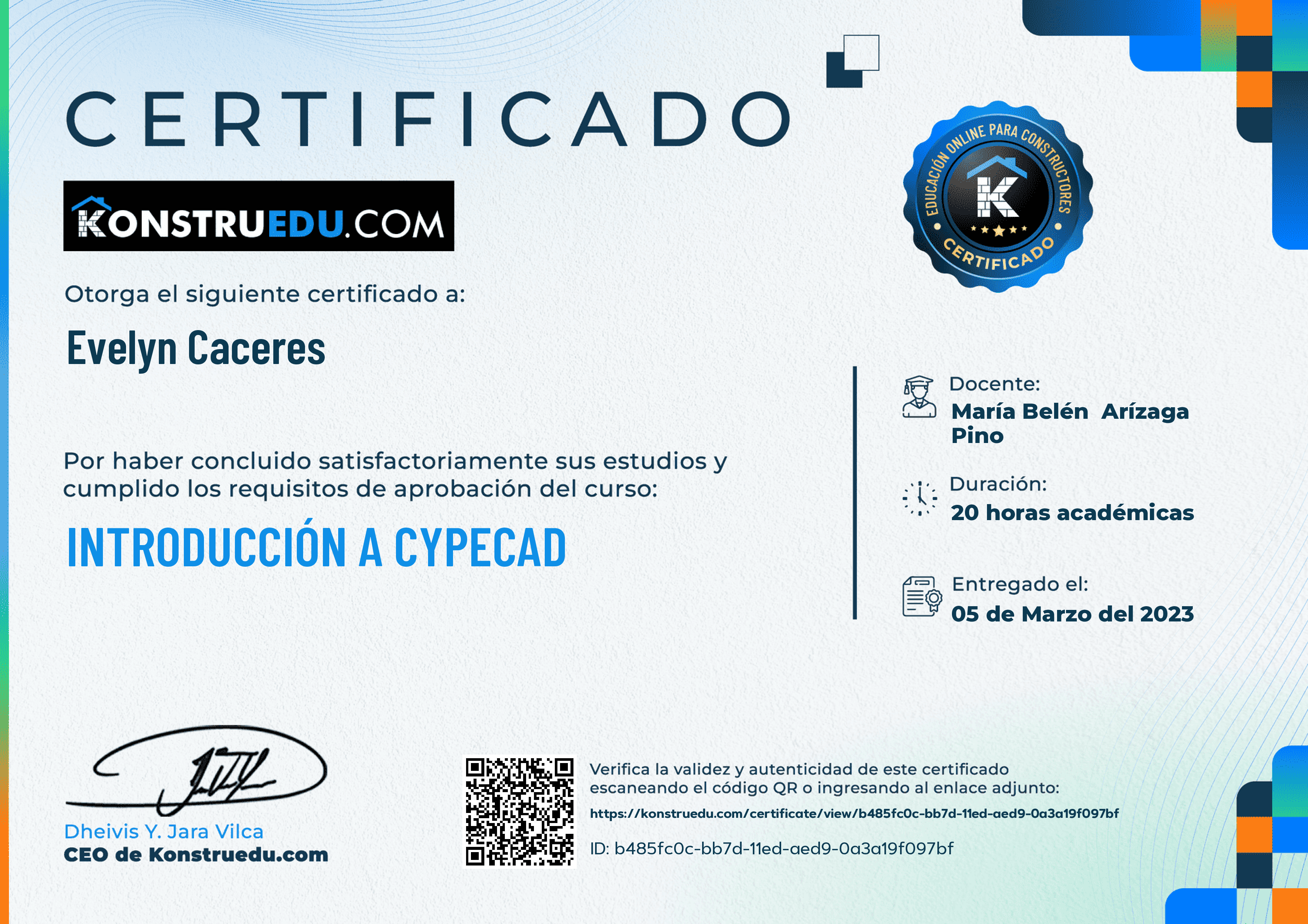 Credencial de Introducción a Cypecad