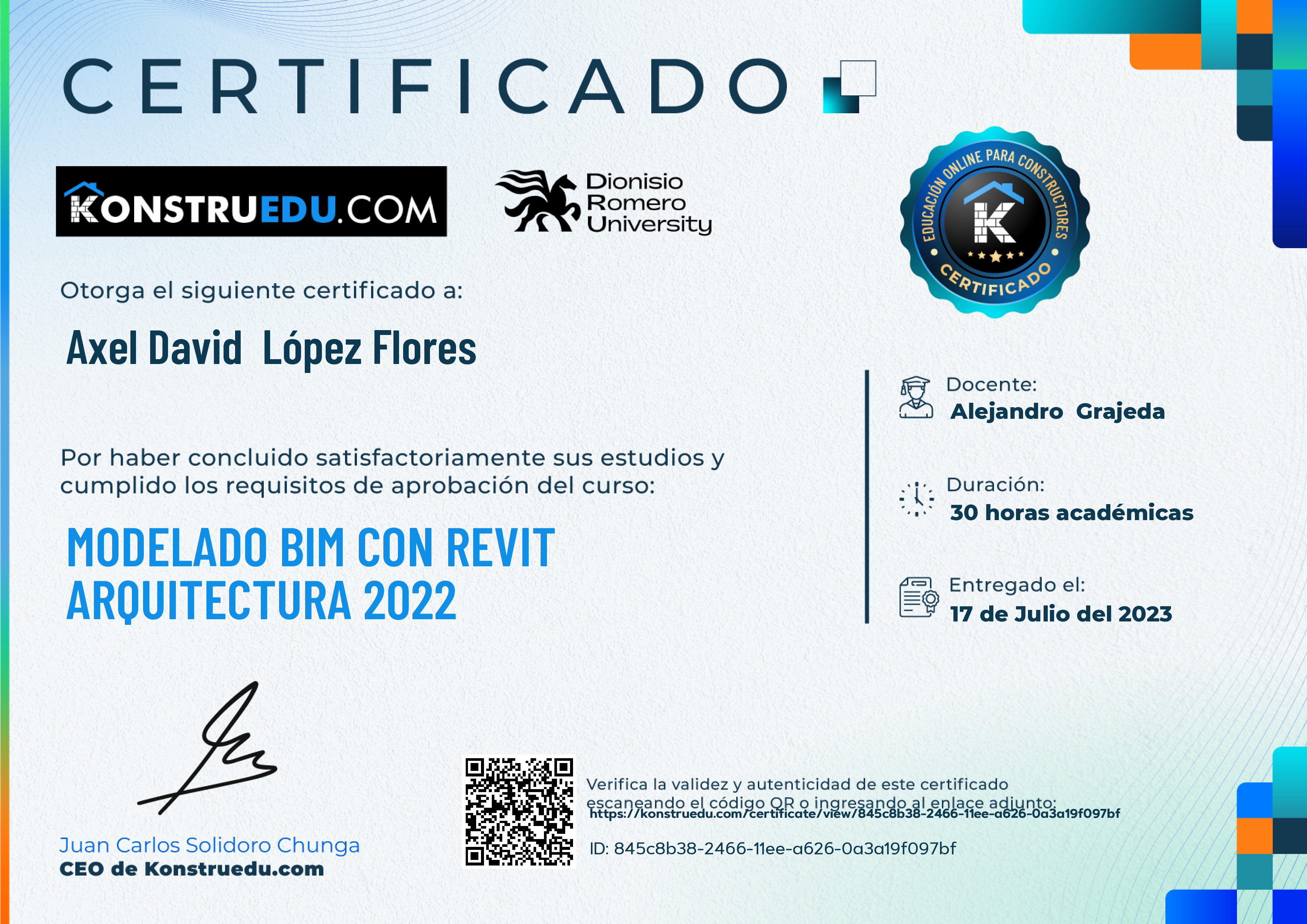 Credencial de Modelado BIM con Revit Arquitectura 2022