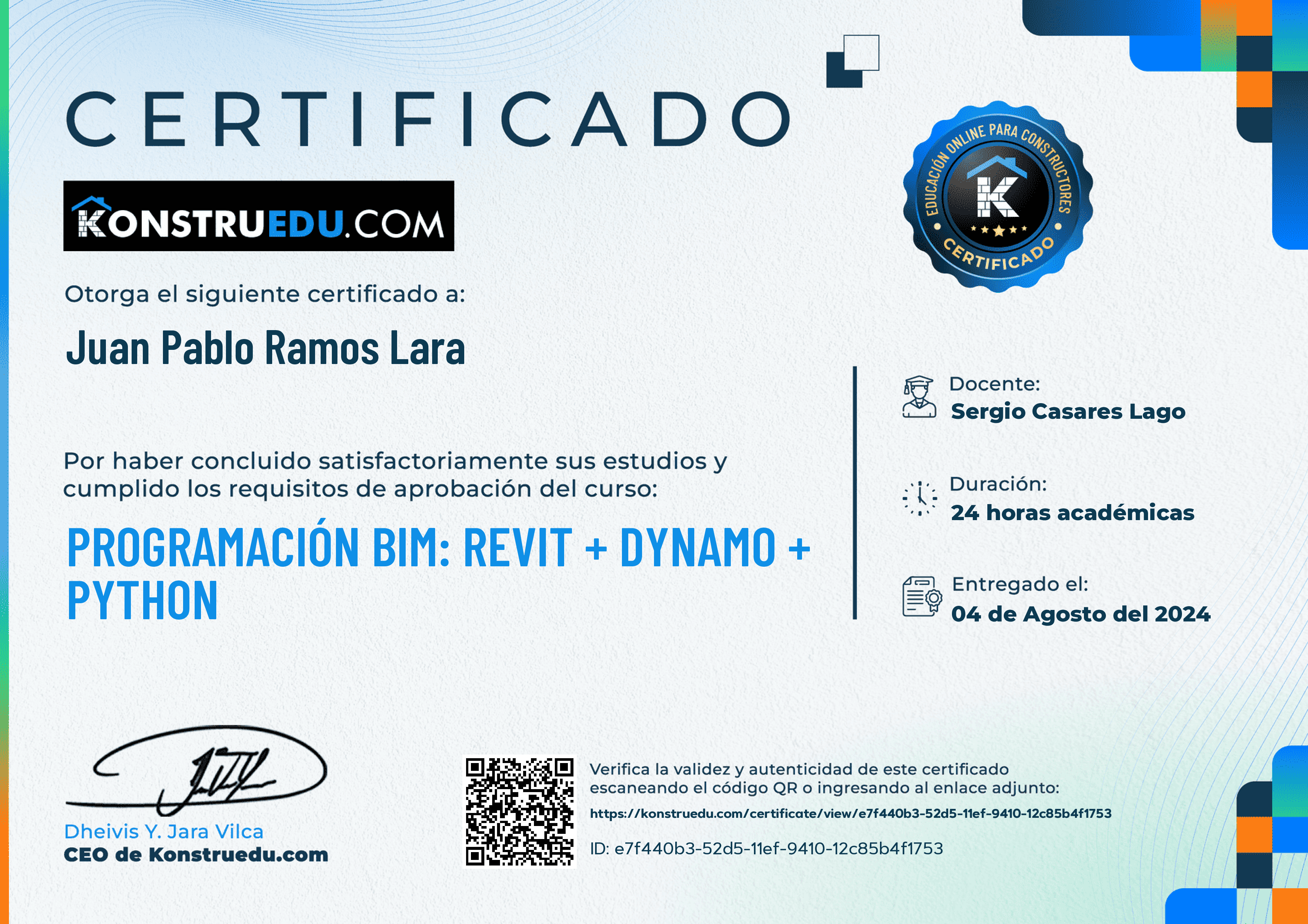 Credencial de Programación BIM: Revit + Dynamo + Python