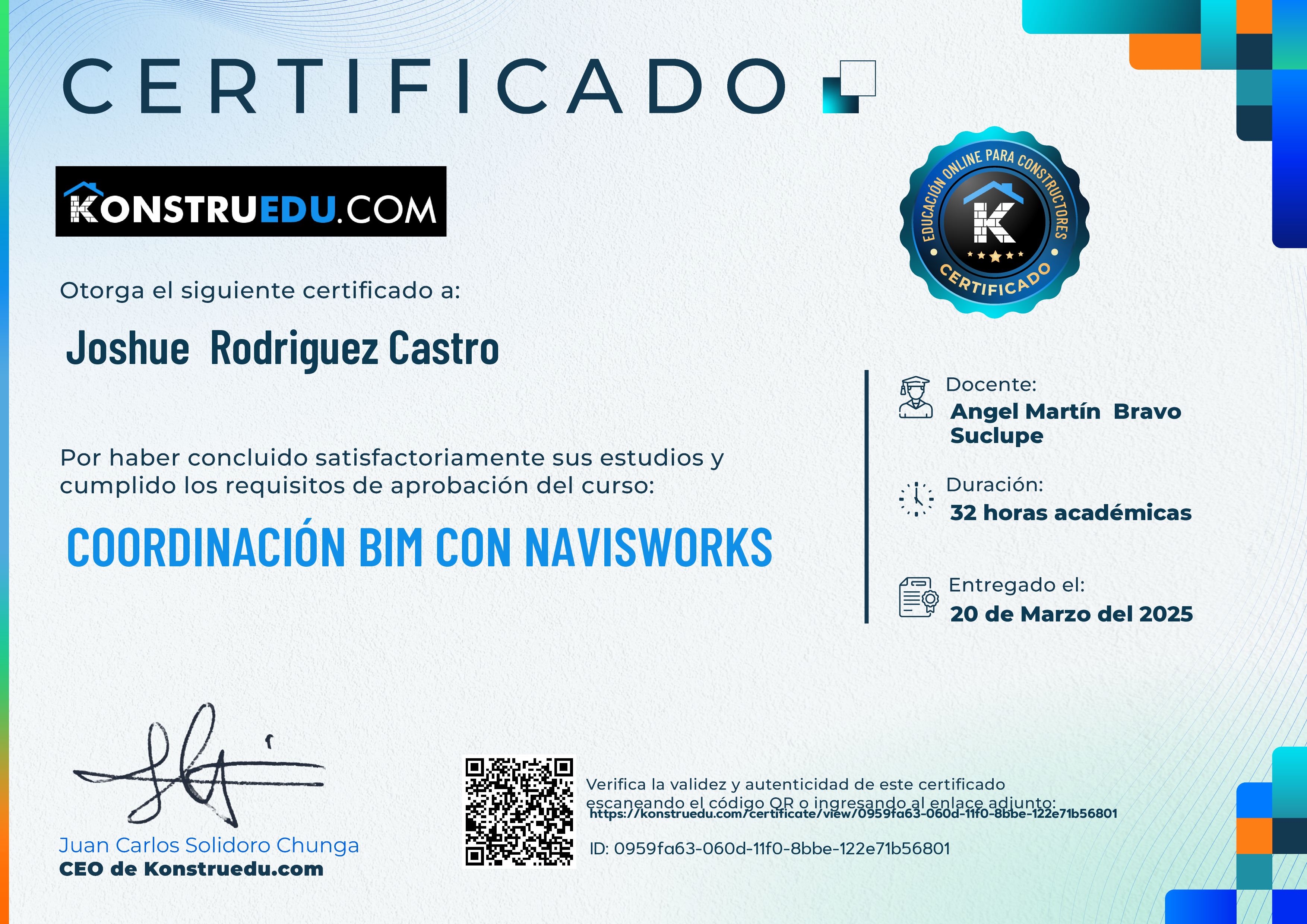 Credencial de Coordinación BIM con Navisworks