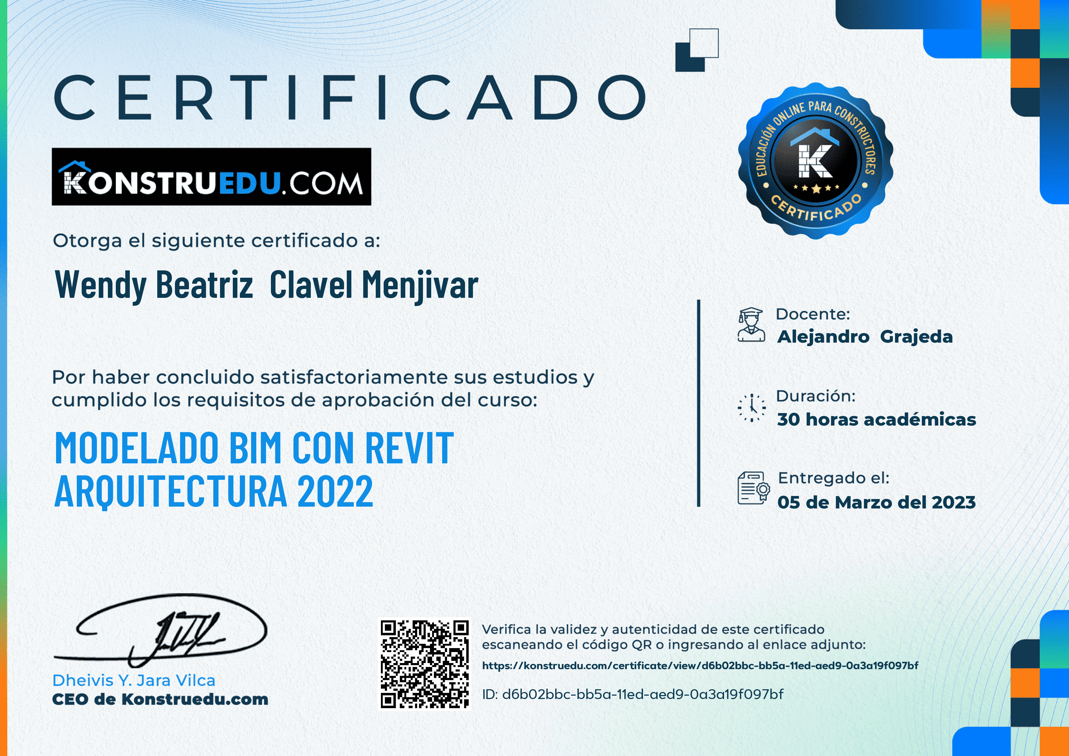 Credencial de Modelado BIM con Revit Arquitectura 2022