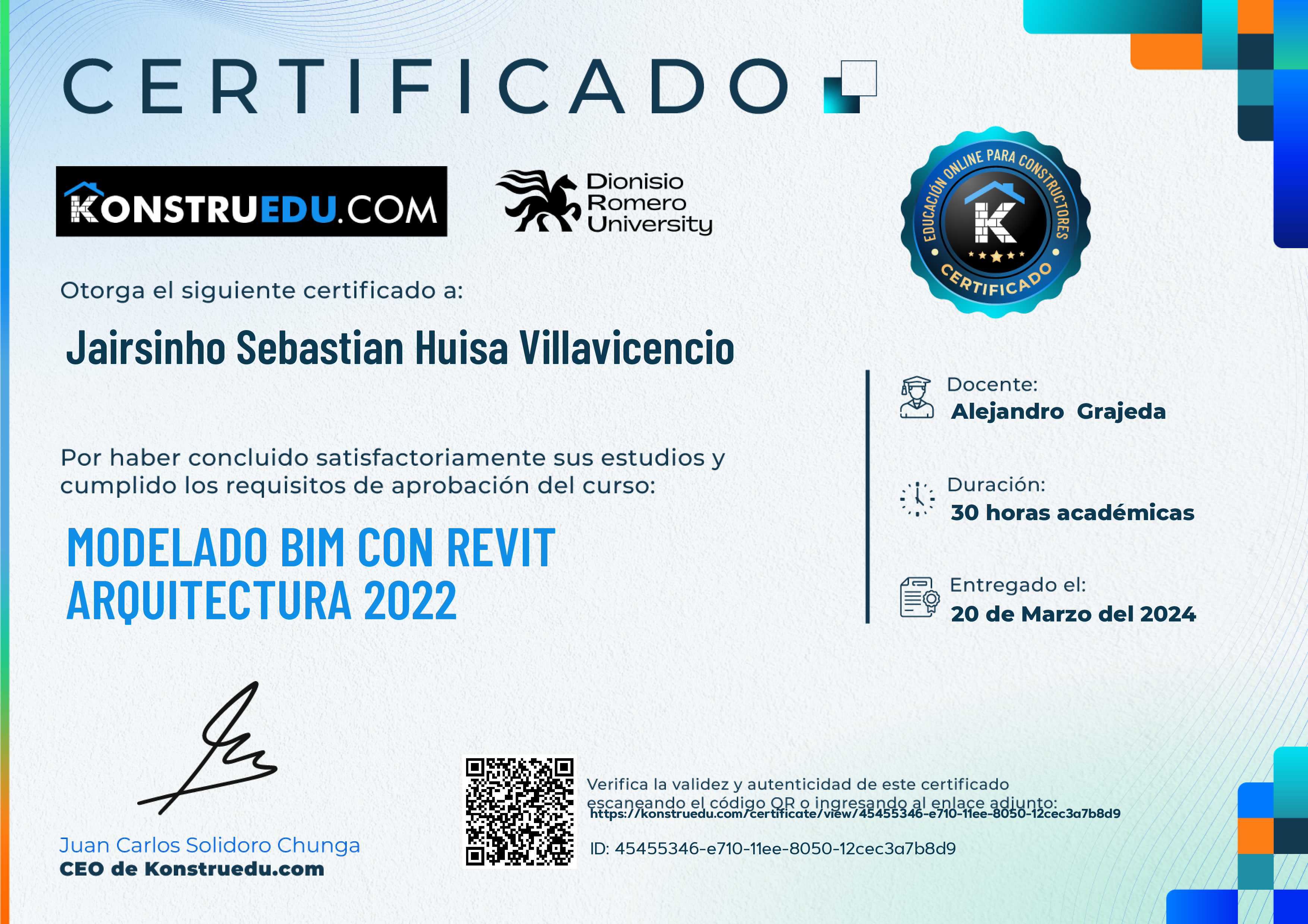 Credencial de Modelado BIM con Revit Arquitectura 2022