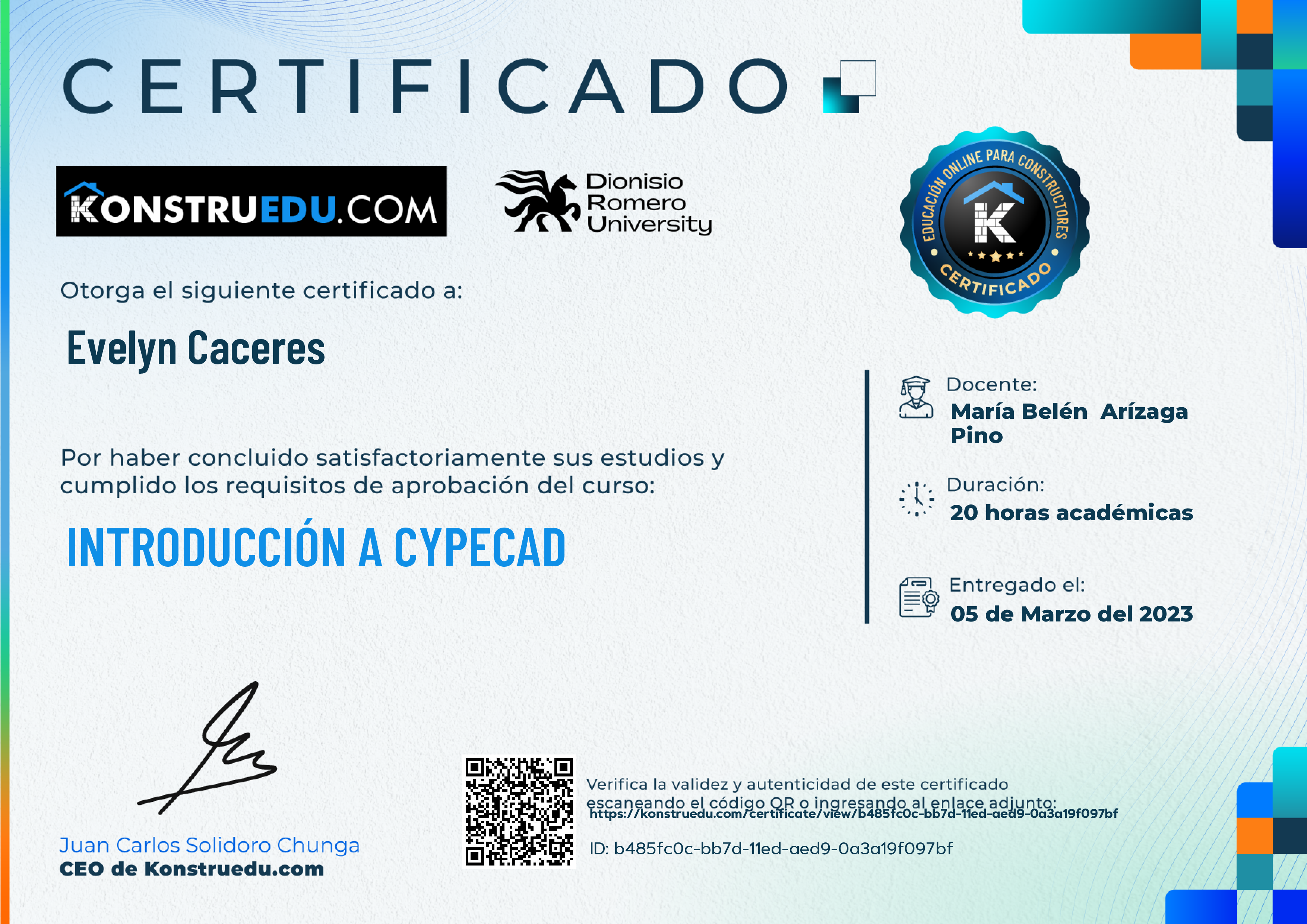 Credencial de Introducción a Cypecad