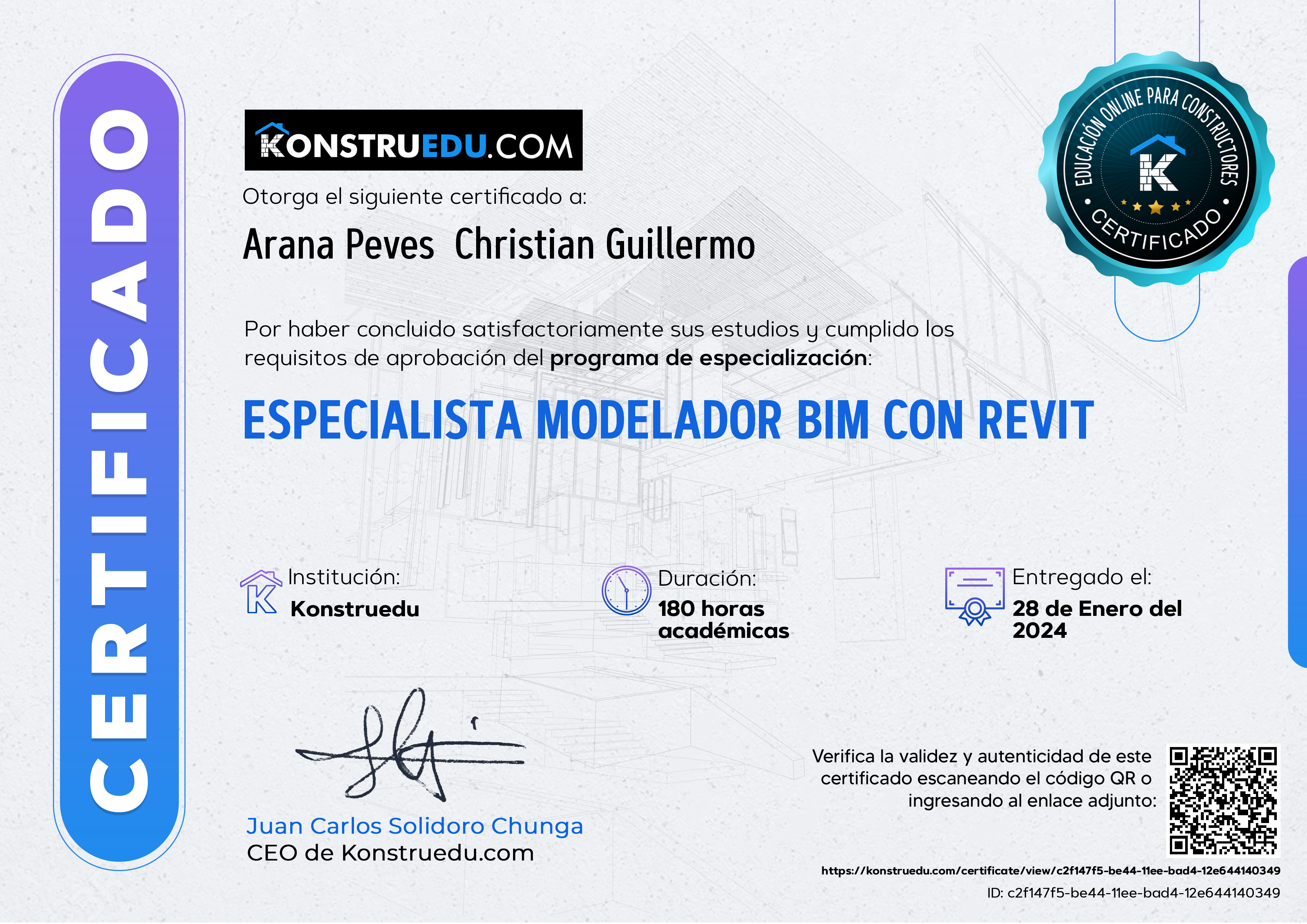 Credencial de Especialista Modelador BIM