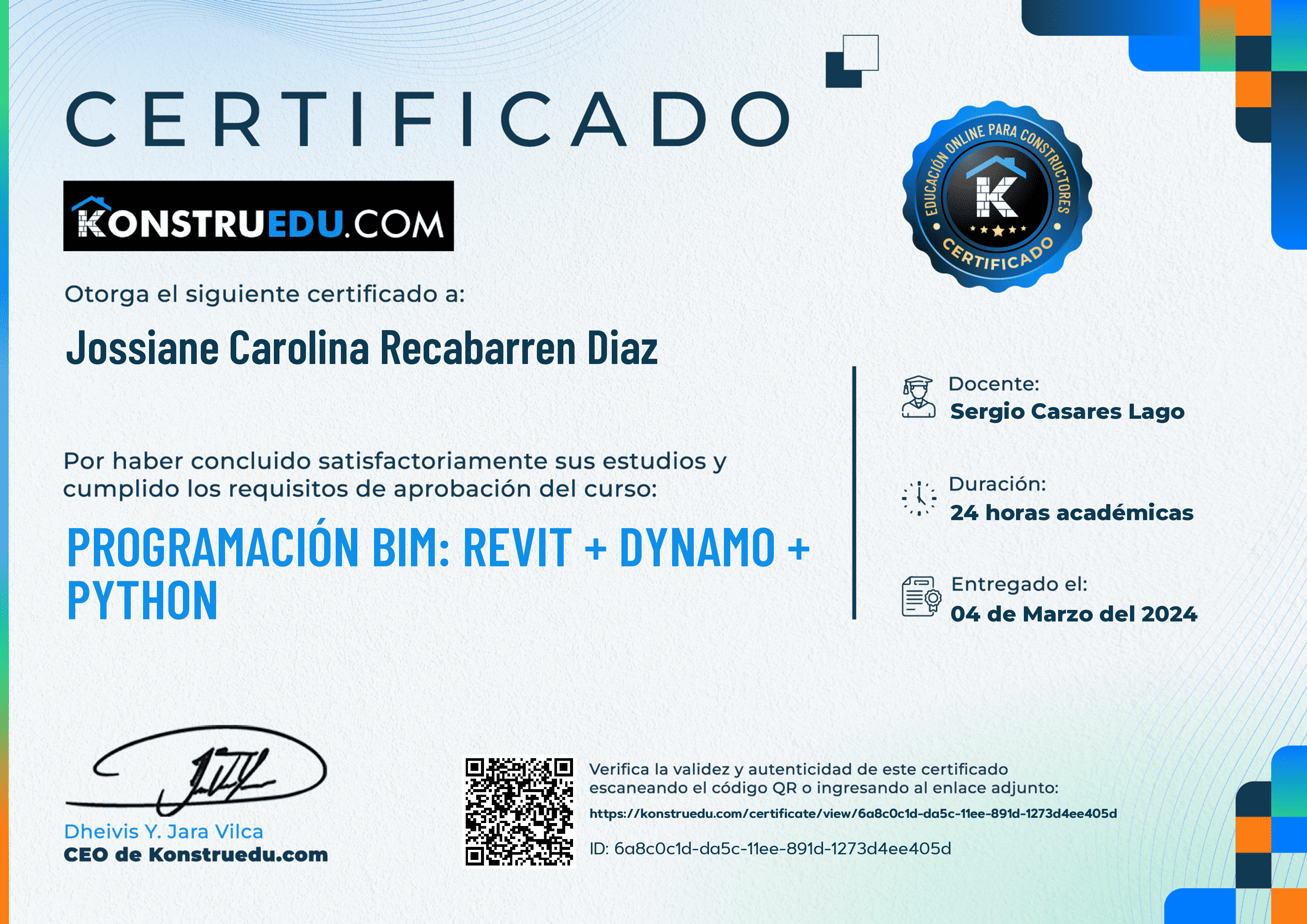 Credencial de Programación BIM: Revit + Dynamo + Python