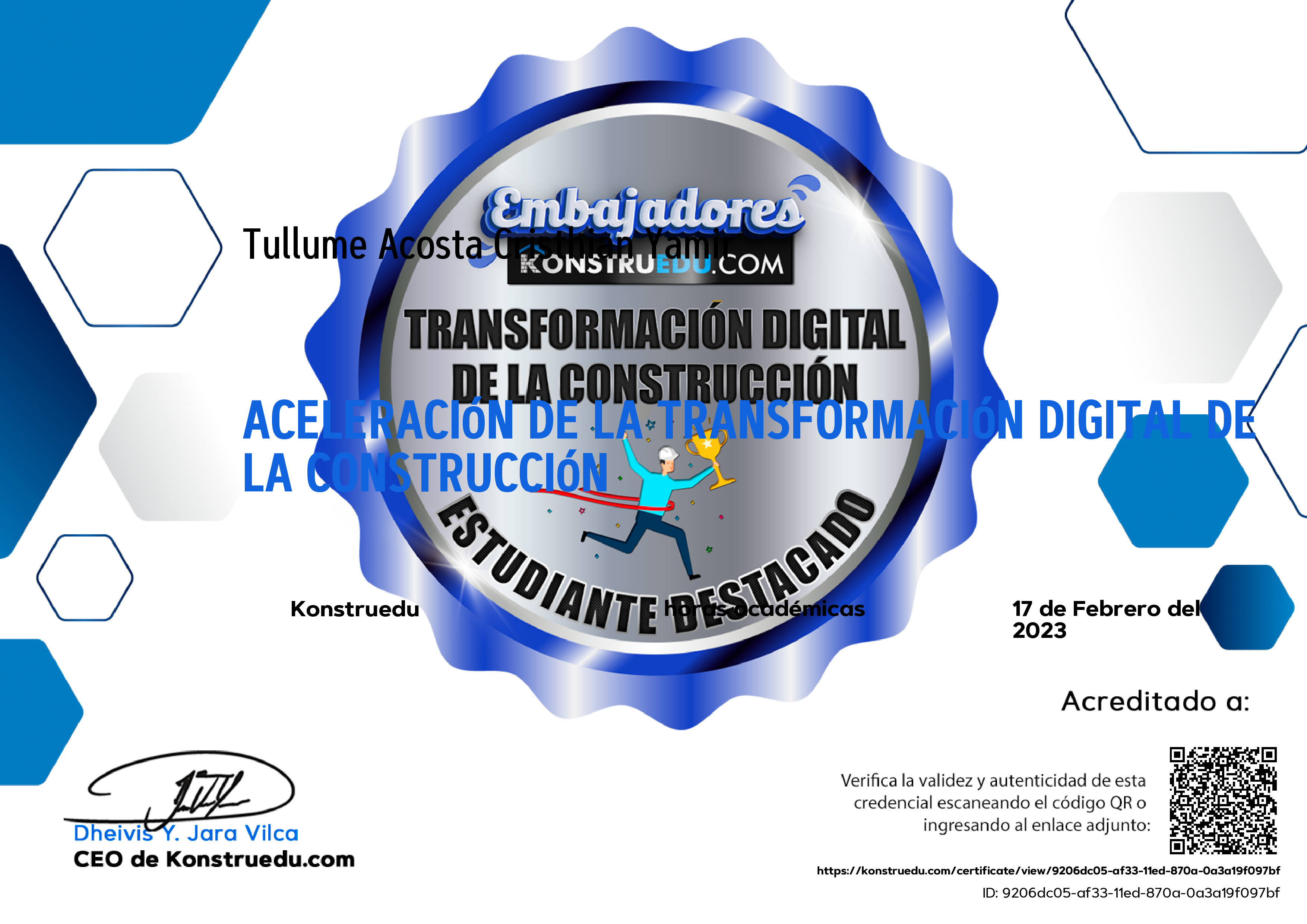 Credencial de Aceleración de la Transformación Digital de la Construcción