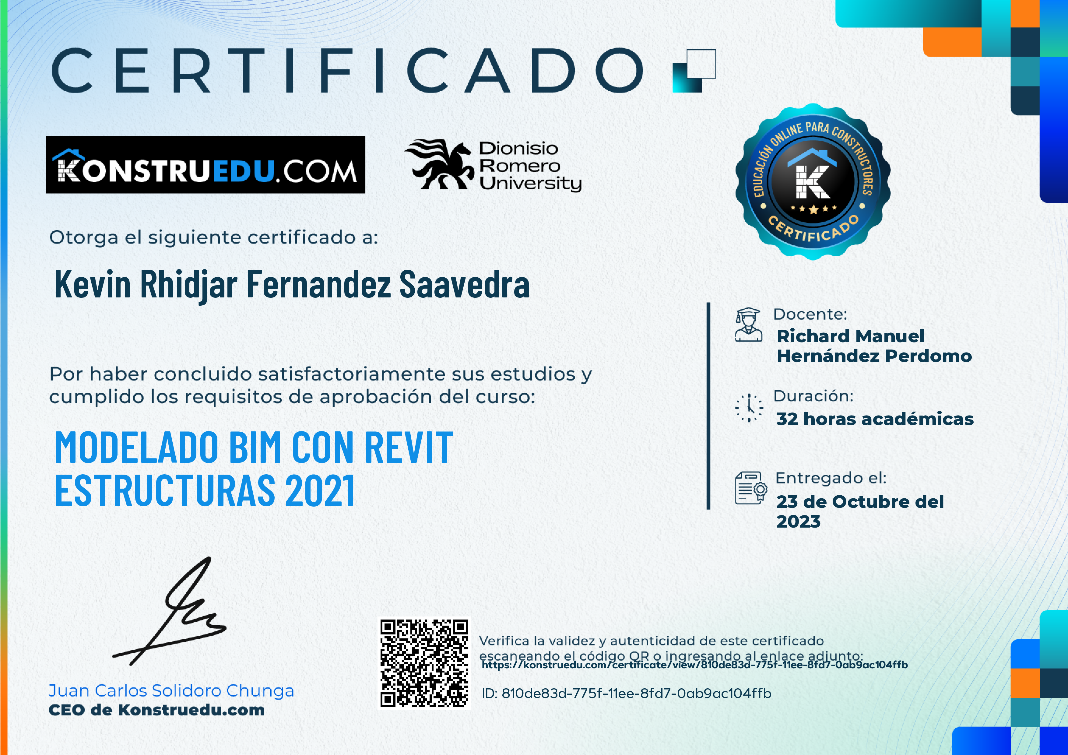 Credencial de Modelado BIM con Revit Estructuras 2021