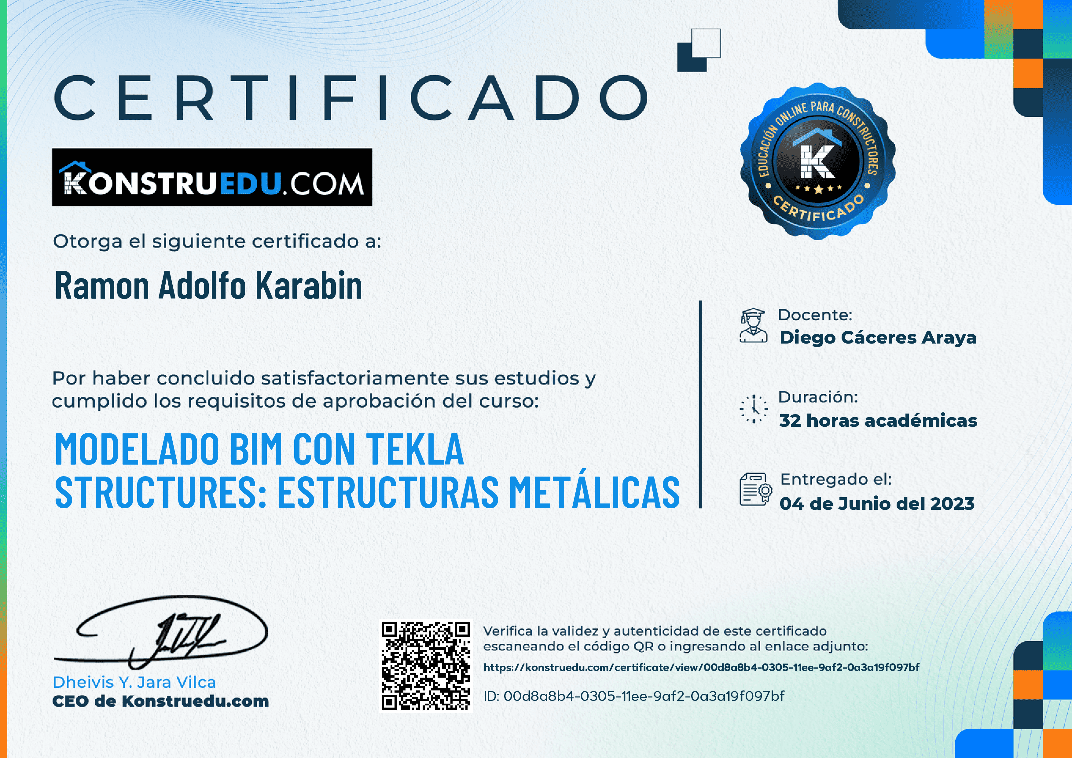 Credencial de Modelado BIM con Tekla Structures: Estructuras Metálicas