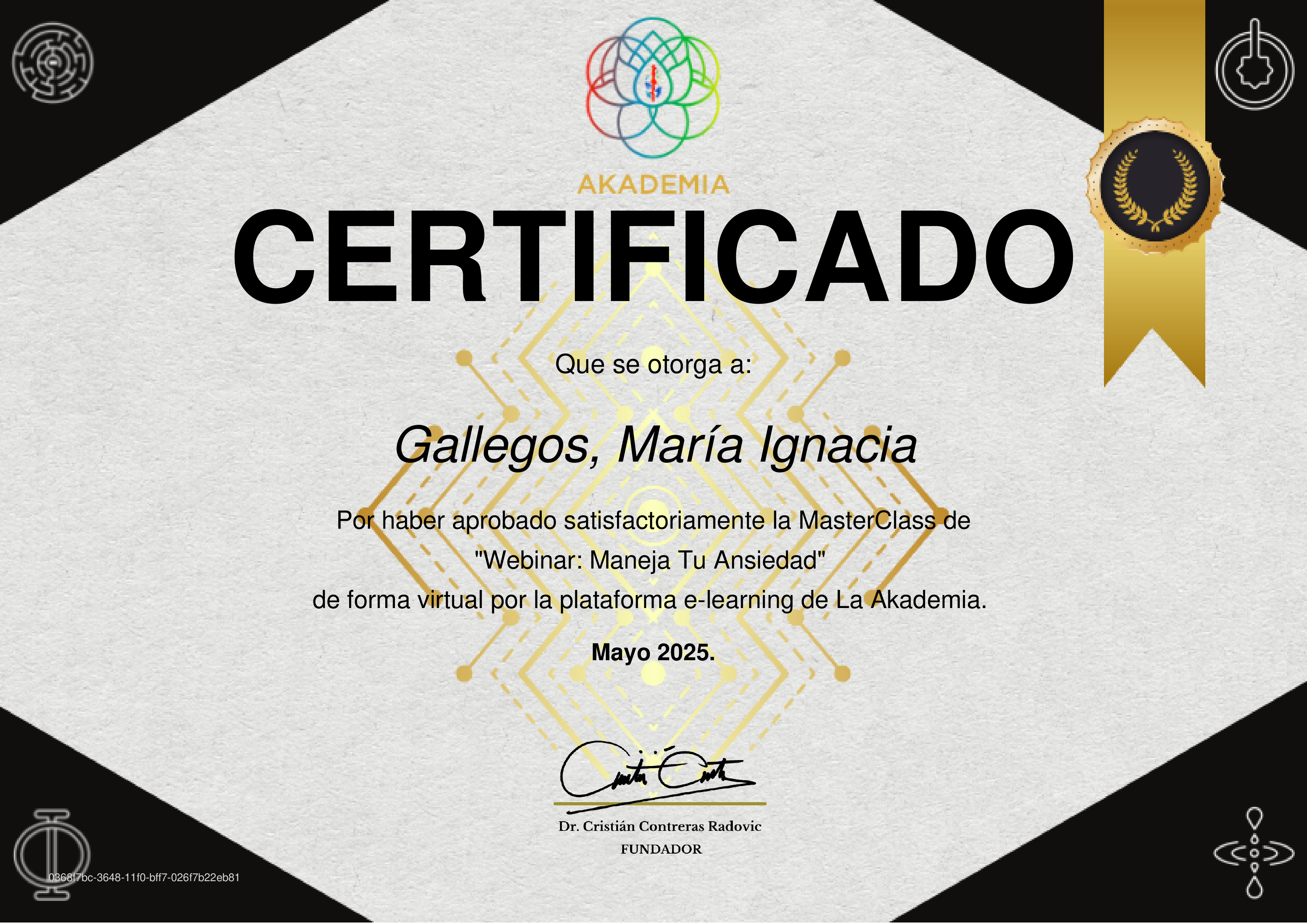 Credencial de Webinar: Maneja Tu Ansiedad