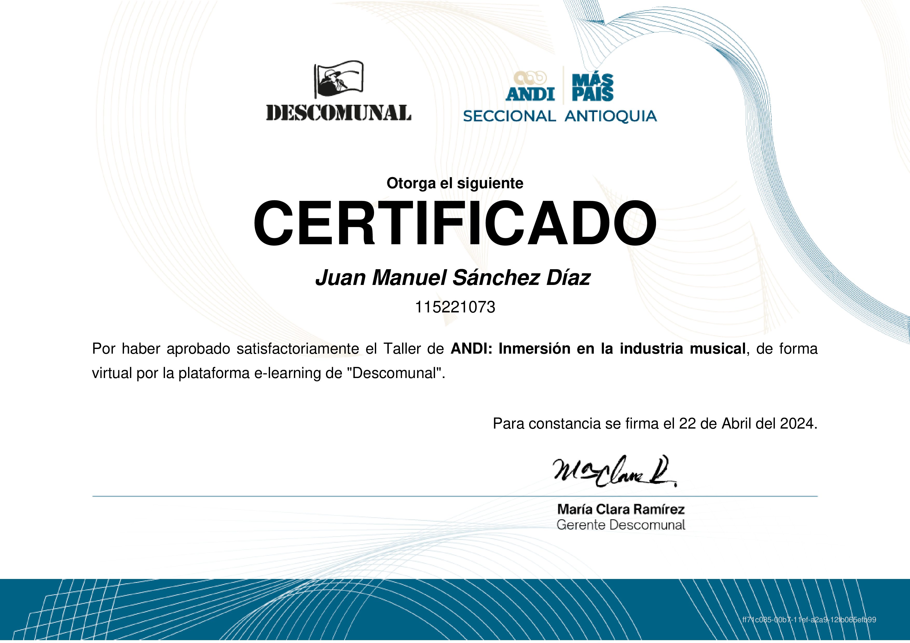 Credencial de ANDI: Inmersión en la industria musical
