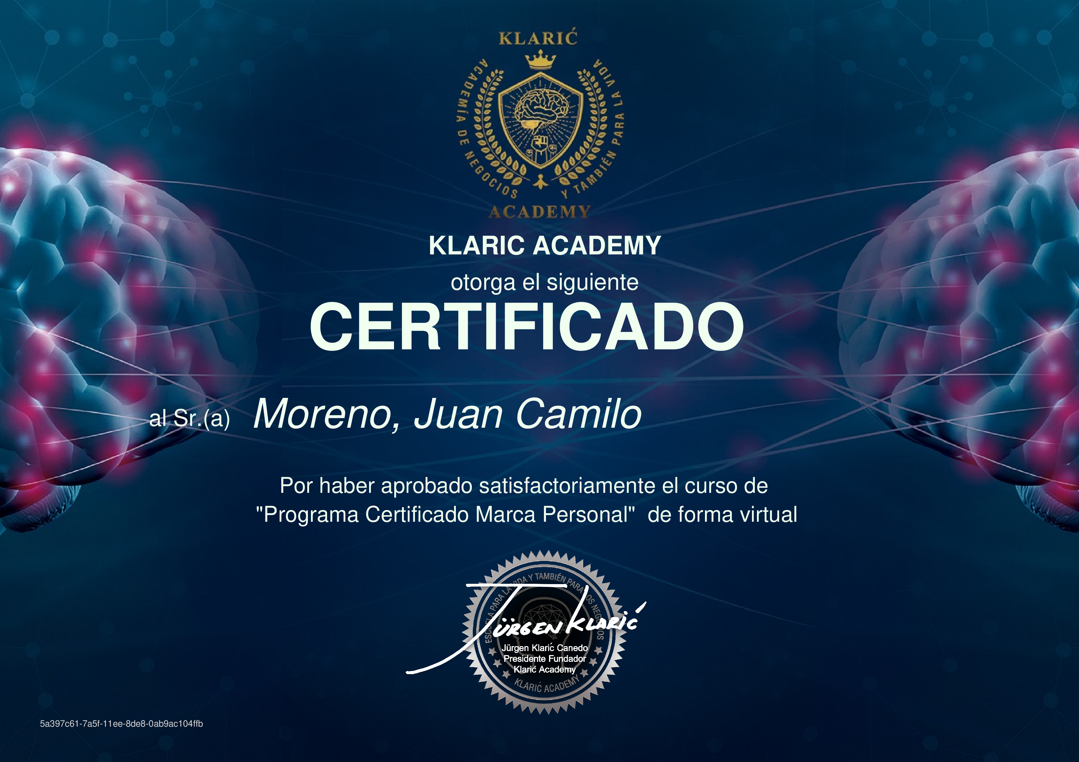 Credencial de Programa Certificado Marca Personal