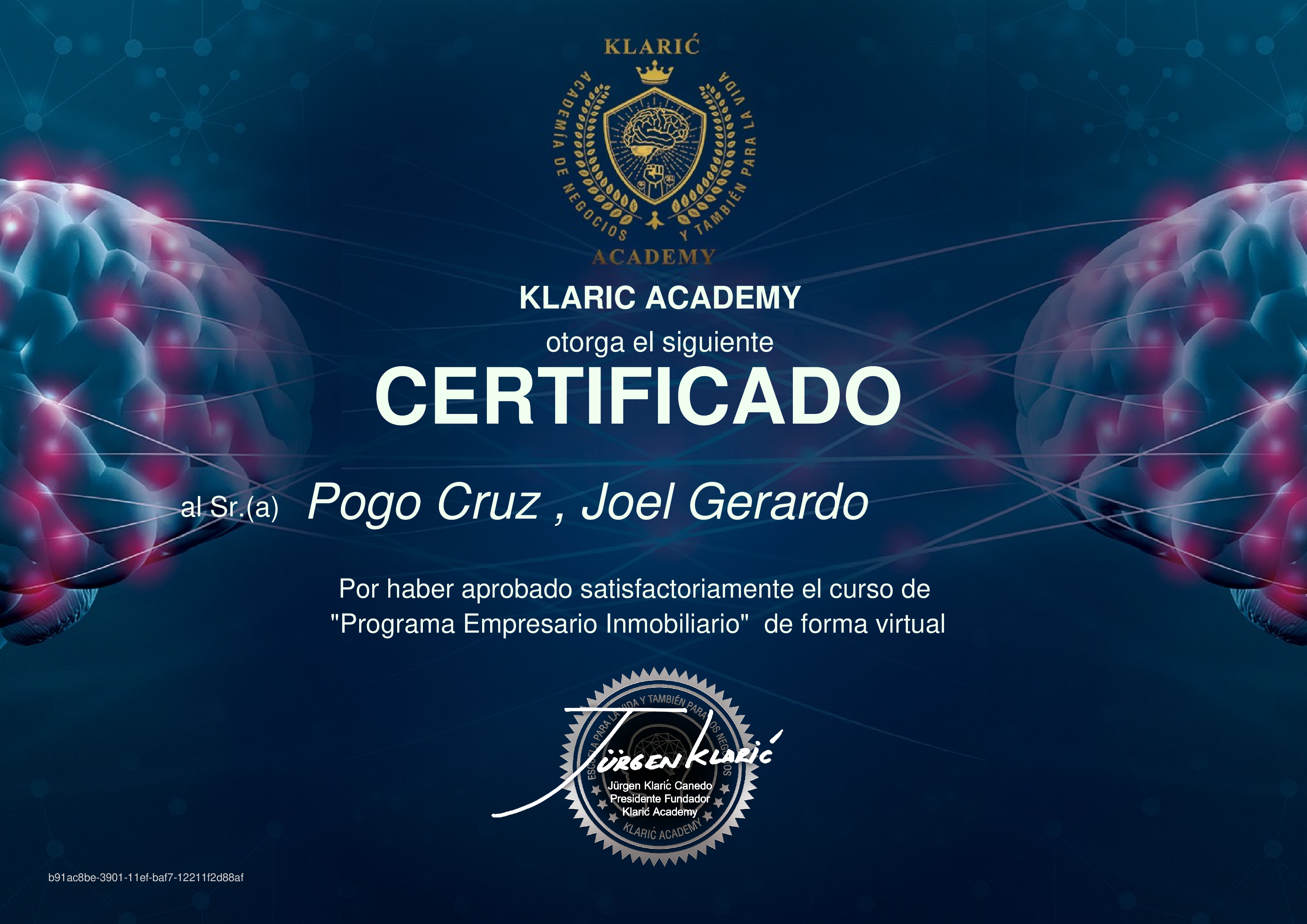 Credencial de Programa Empresario Inmobiliario