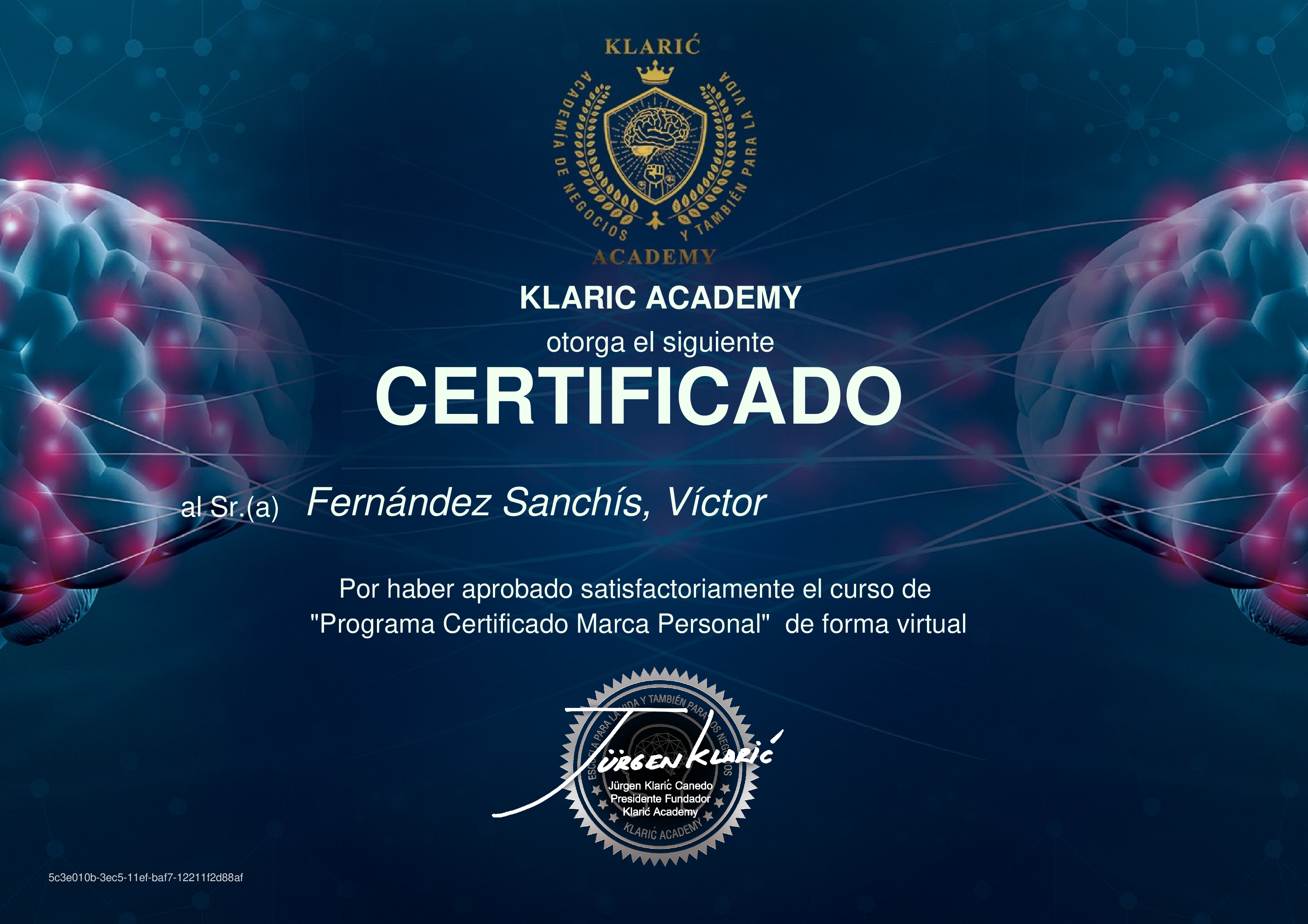 Credencial de Programa Certificado Marca Personal