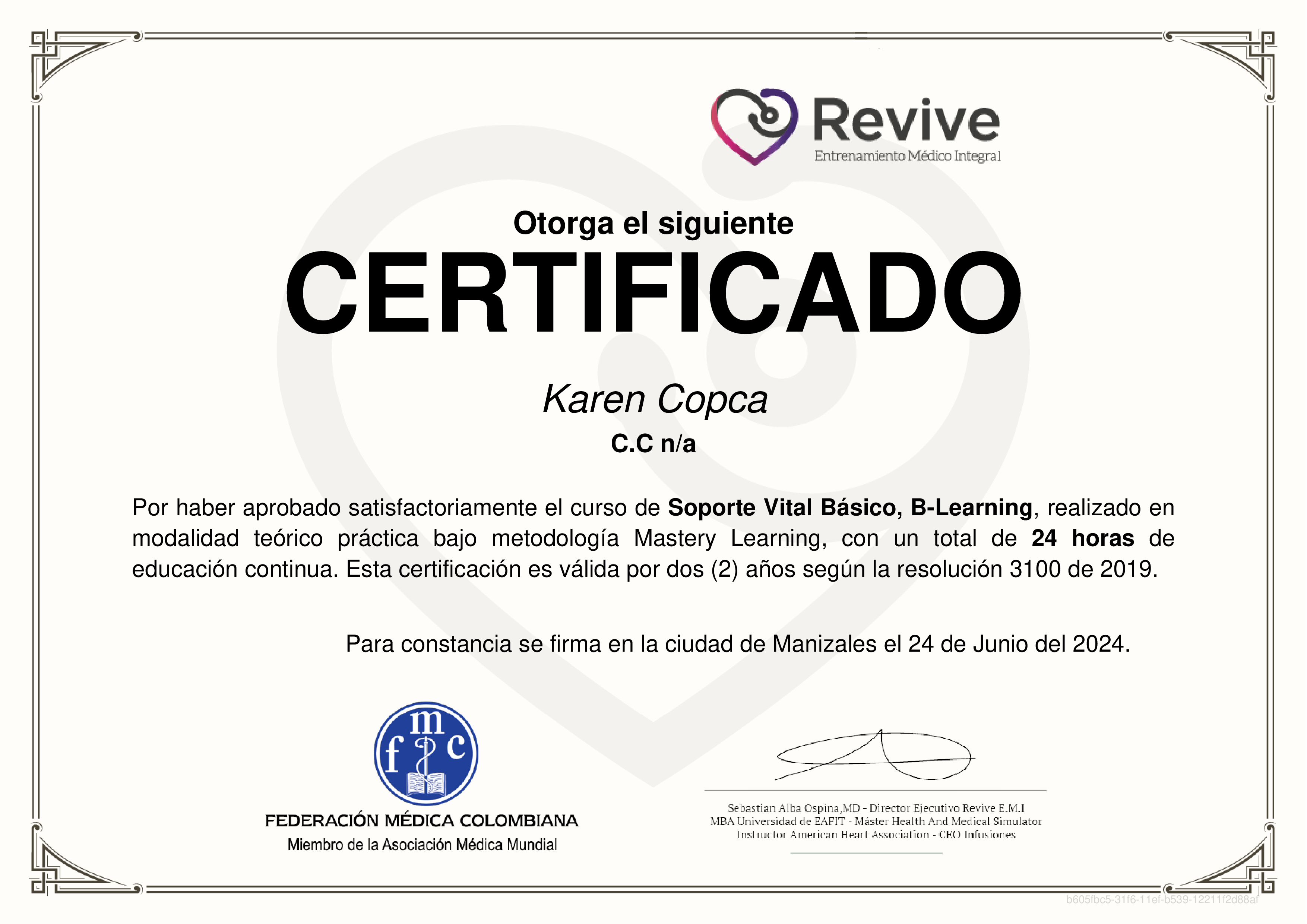 Credencial de Soporte Vital Básico, B-Learning