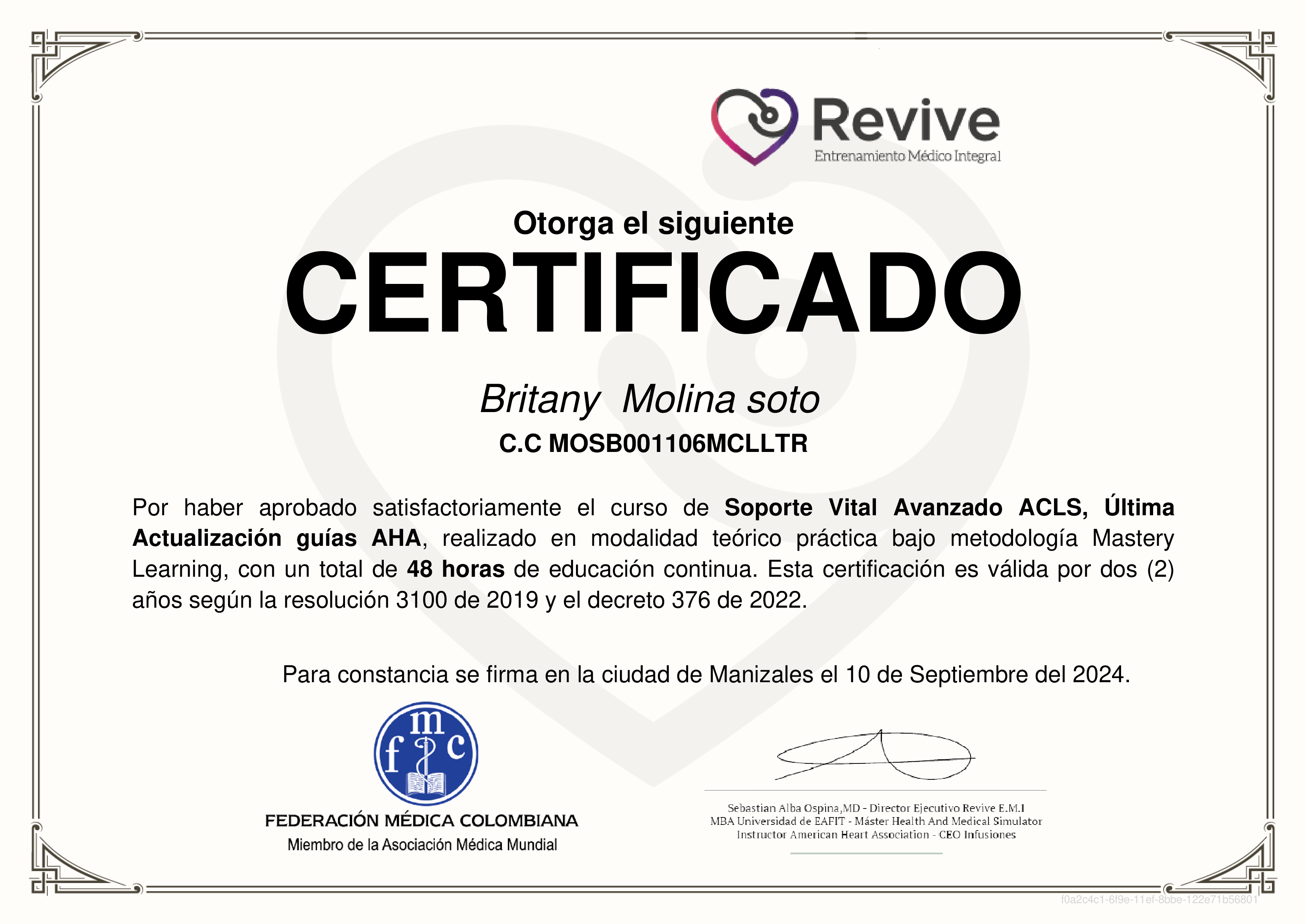 Credencial de Soporte Vital Avanzado ACLS, Última Actualización guías AHA