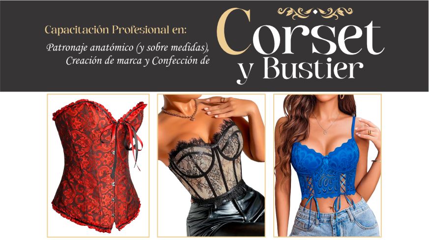 Corset & Bustier: Patronaje Anatómico Industrial, Escalado, Confección y Creación de marca