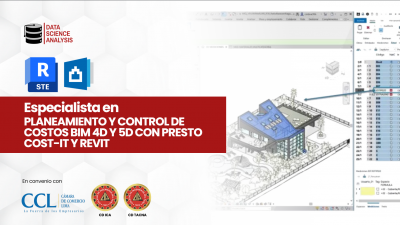 ESPECIALIZACION DE Planeamiento y Control de costos BIM 4D y 5D con PRESTO COST-IT Y REVIT